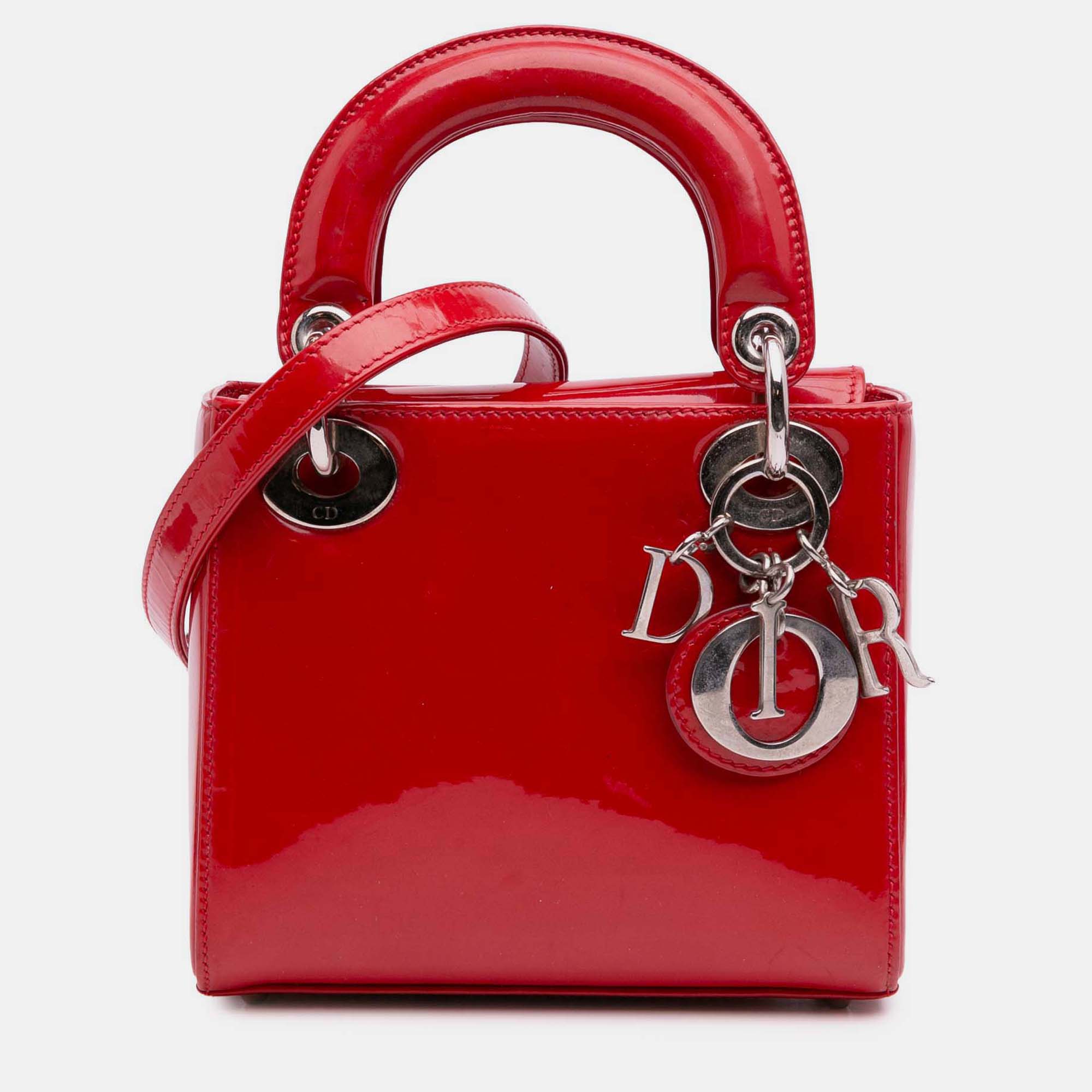 

Dior Red Mini Patent Lady Dior