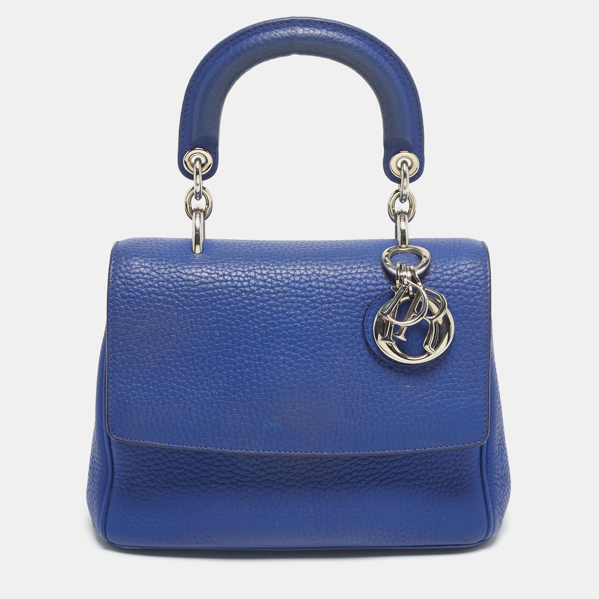 

Dior Blue Leather Mini Be Dior Top Handle Bag