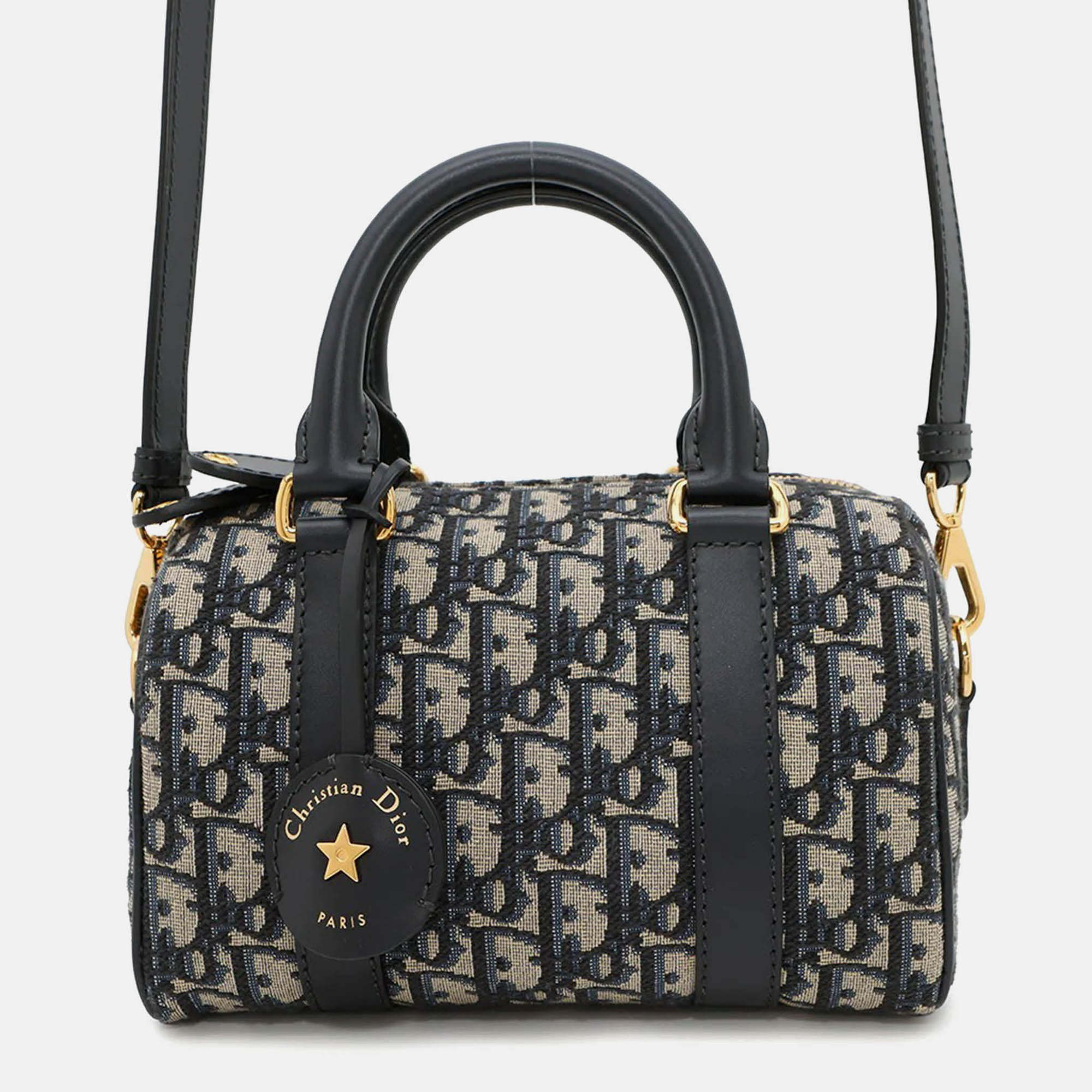 

Dior Oblique Groove Small Navy Jacquard Shoulder Bag, Navy blue