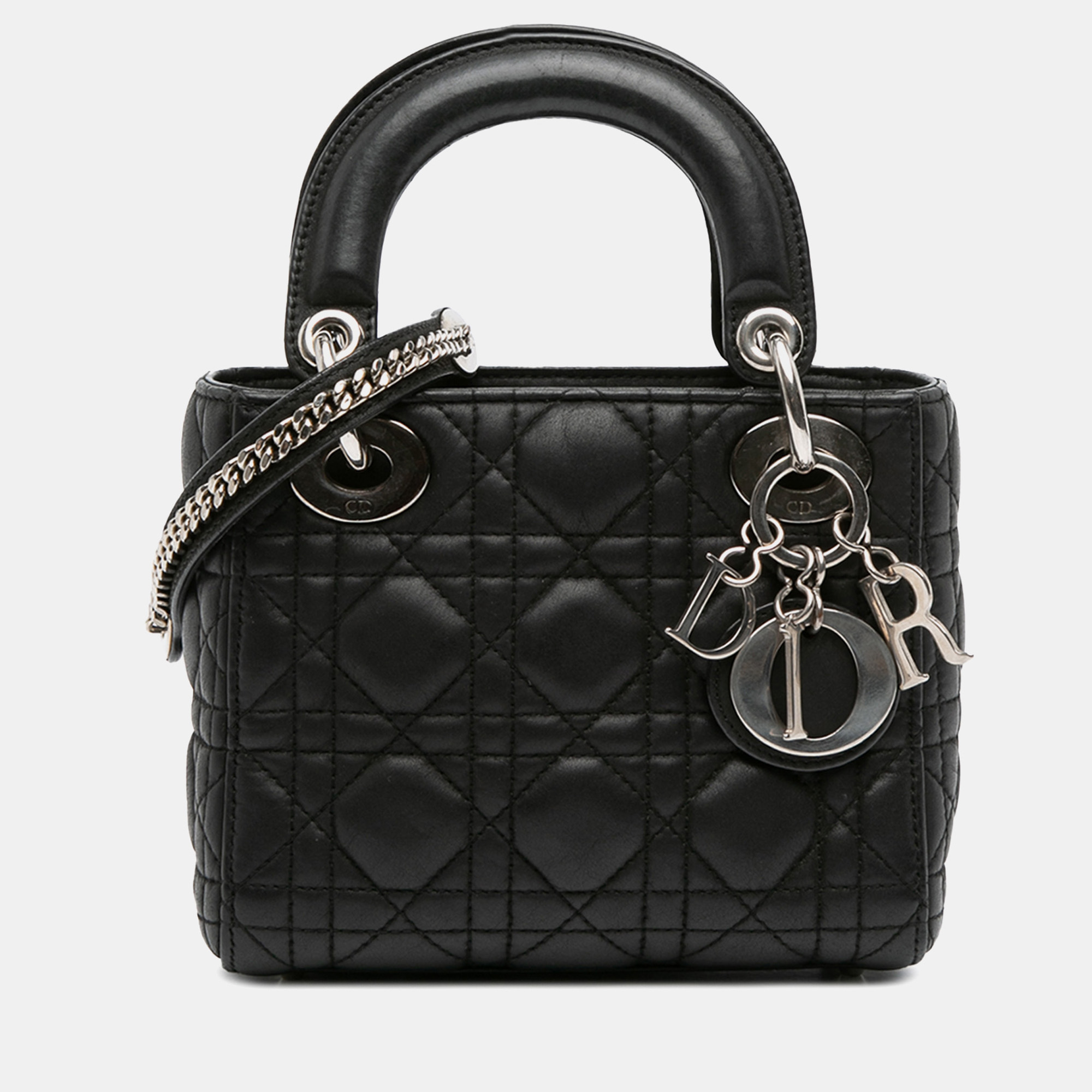 

Dior Black Mini Lambskin Cannage Lady Dior