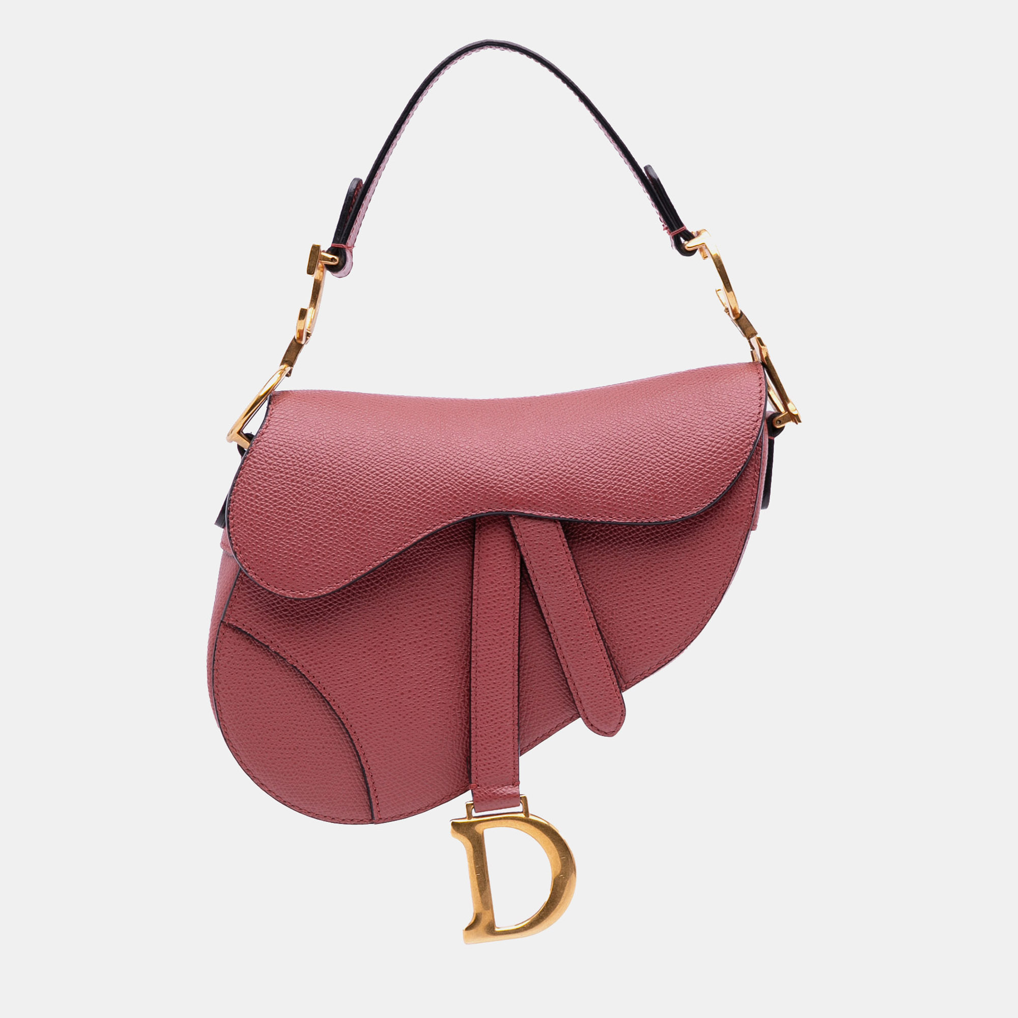 

Dior Red Mini Grained Calfskin Saddle Bag