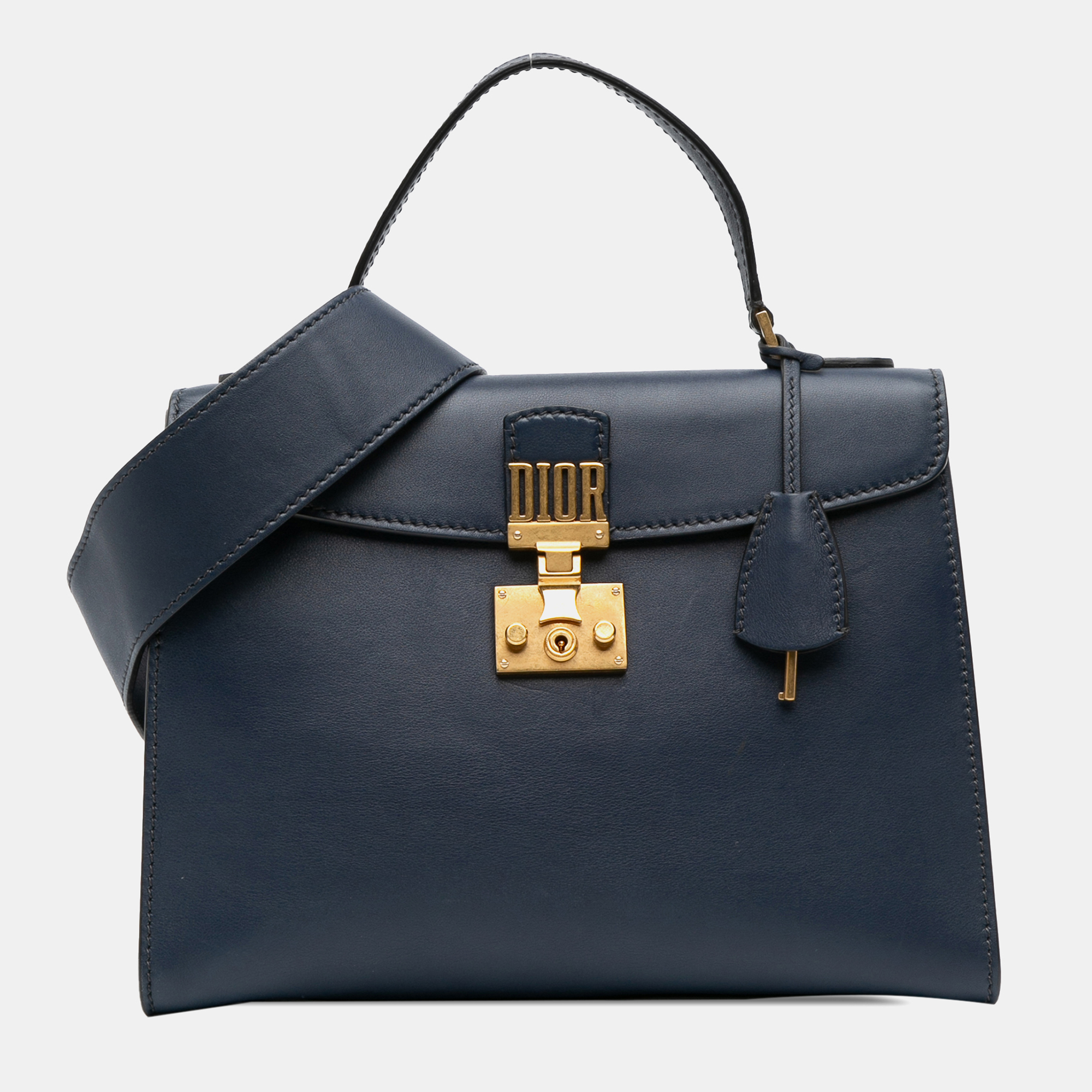

Dior Blue Leather DiorAddict Top Handle Bag