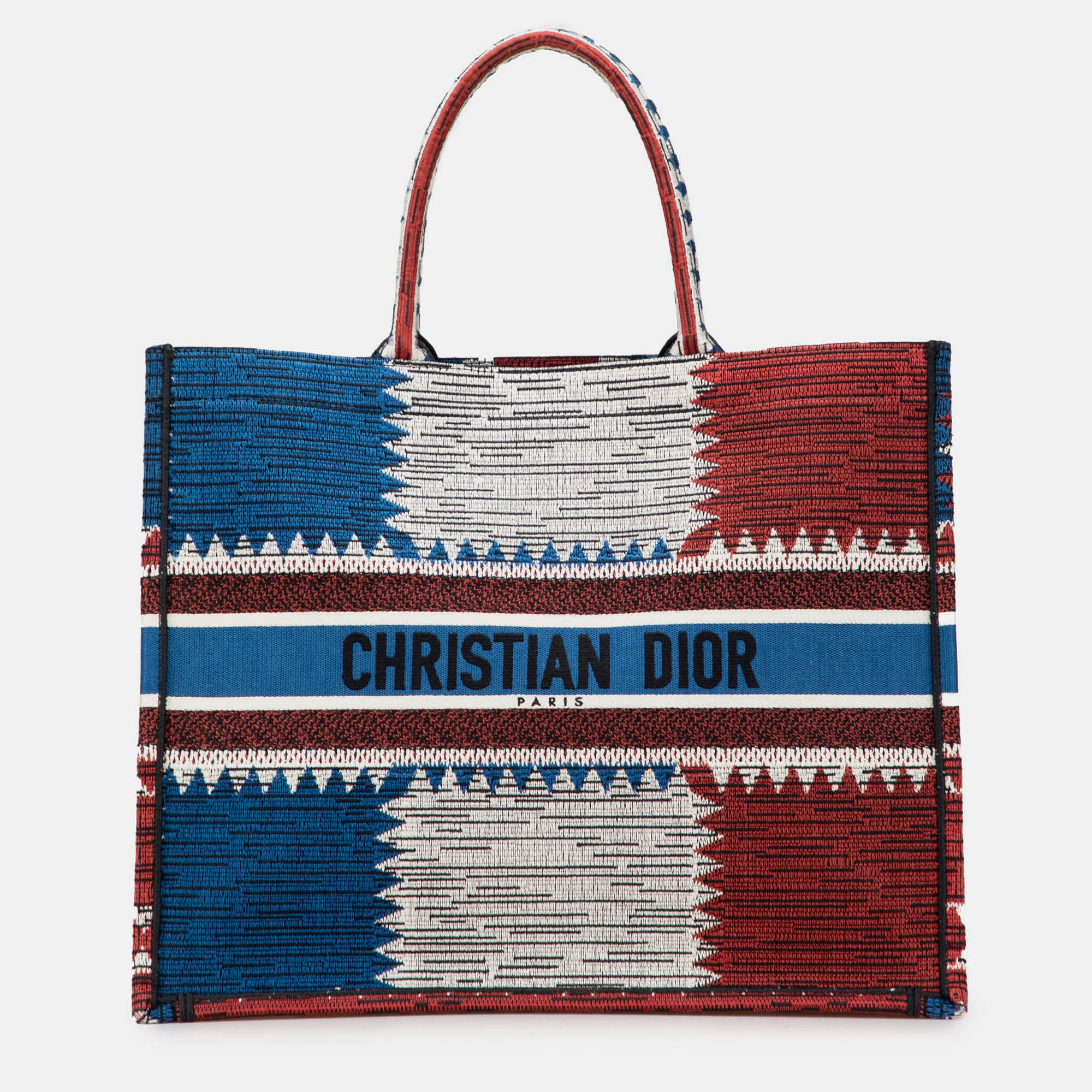 

Dior Blue Large Canvas French Flag Book Tote