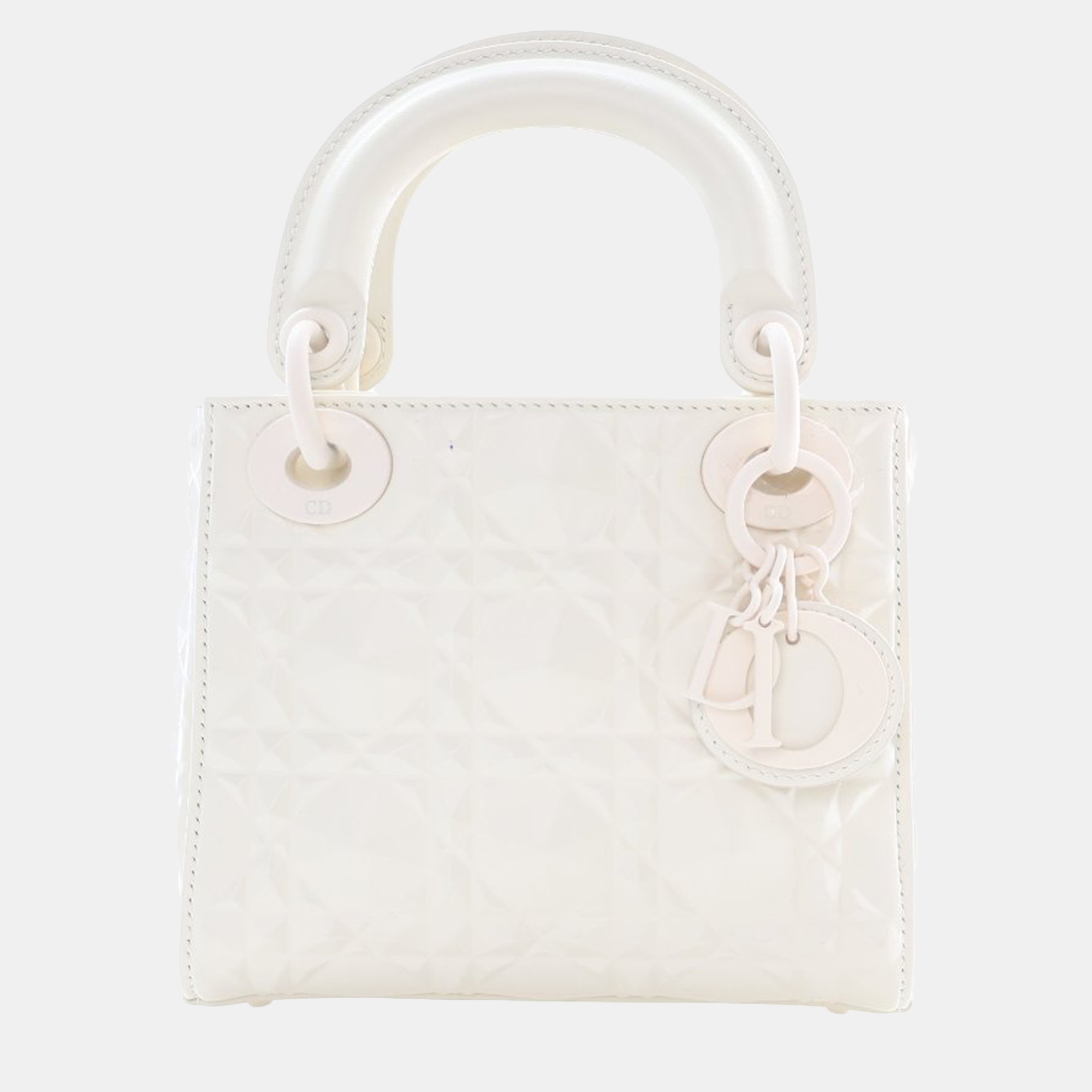 

Dior Mini Calfskin Ultramatte Lady Dior, White