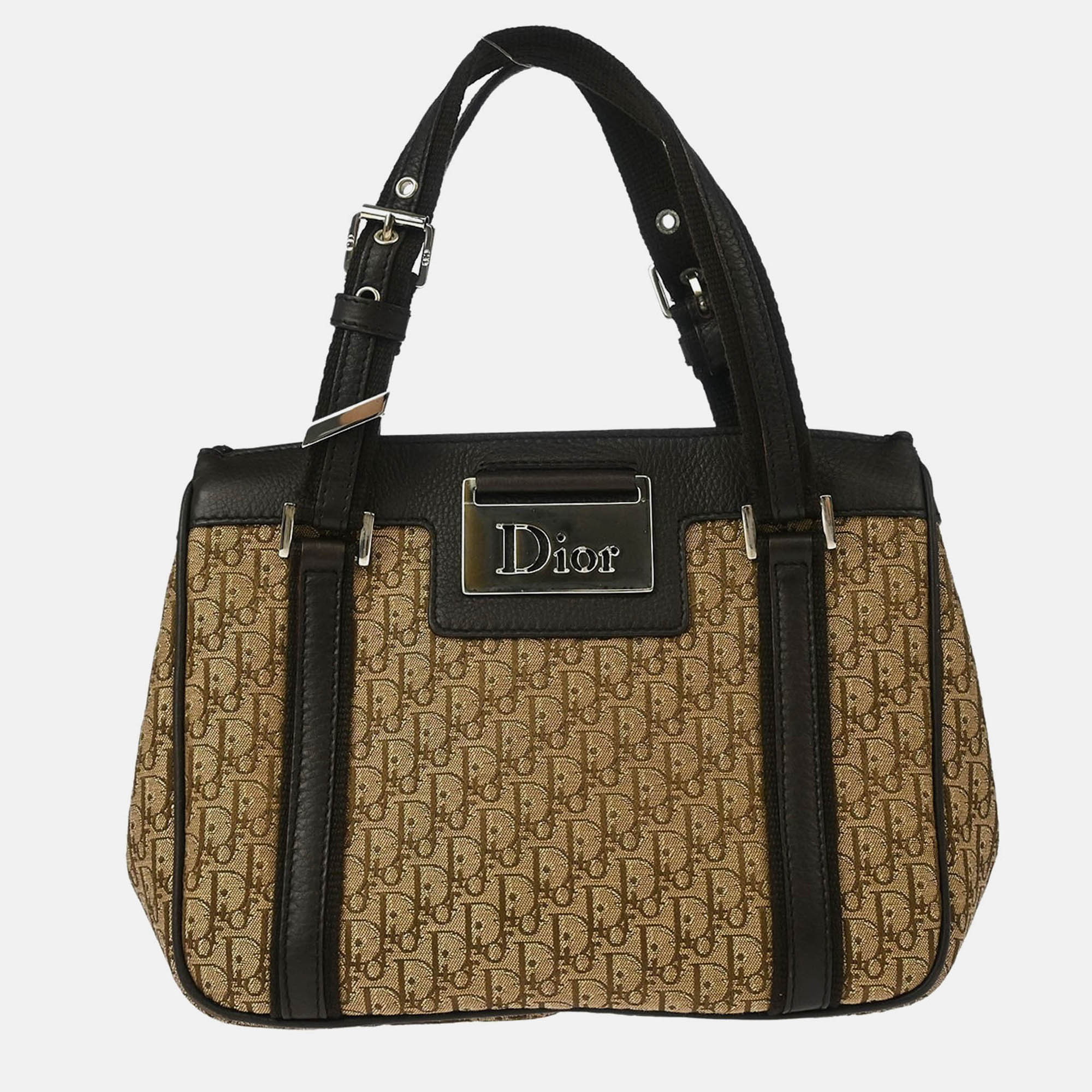 Pre-owned Dior Christian  Brown Trotter Street Chic Handbag
