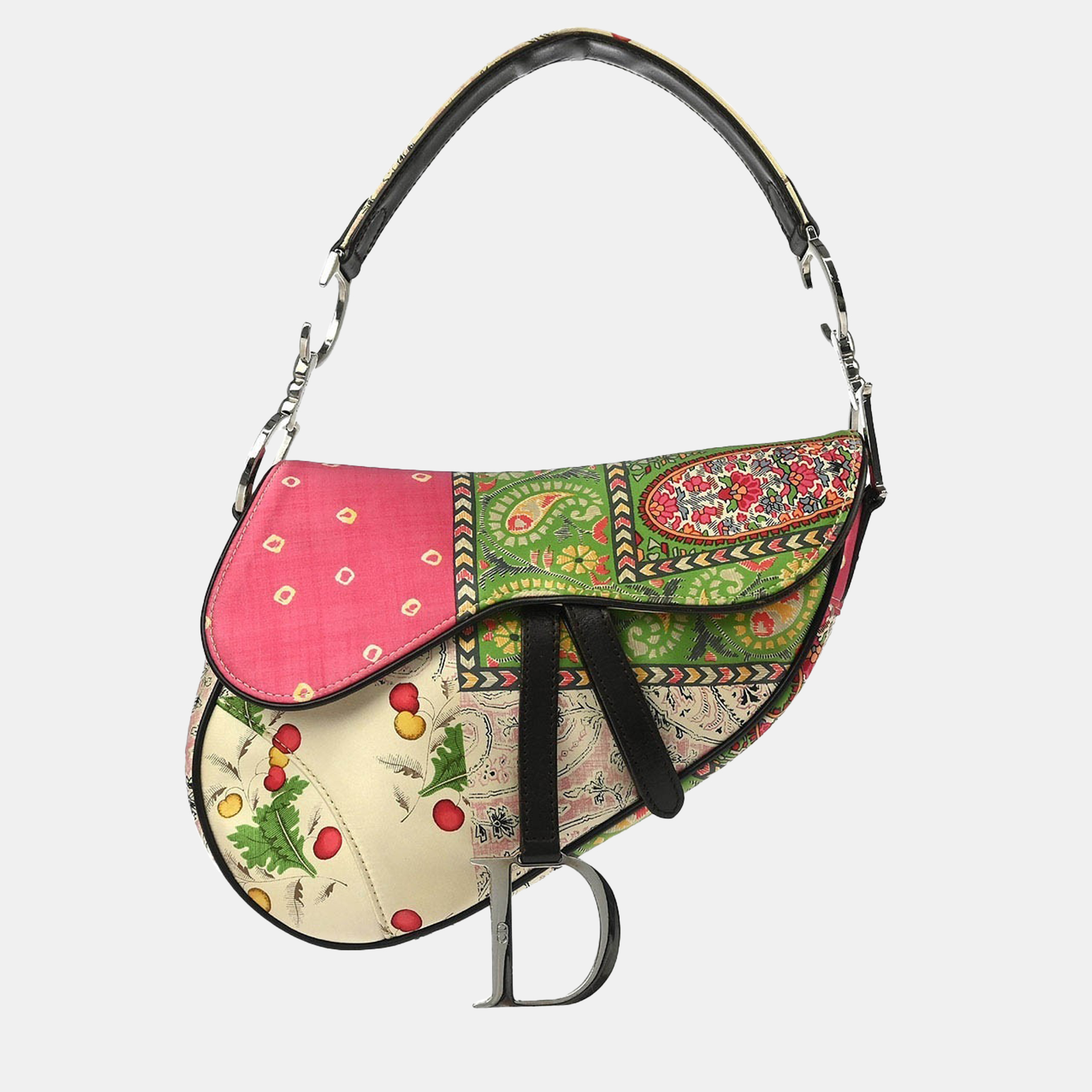 

Christian Dior Multicolor Satin Saddle Handbag