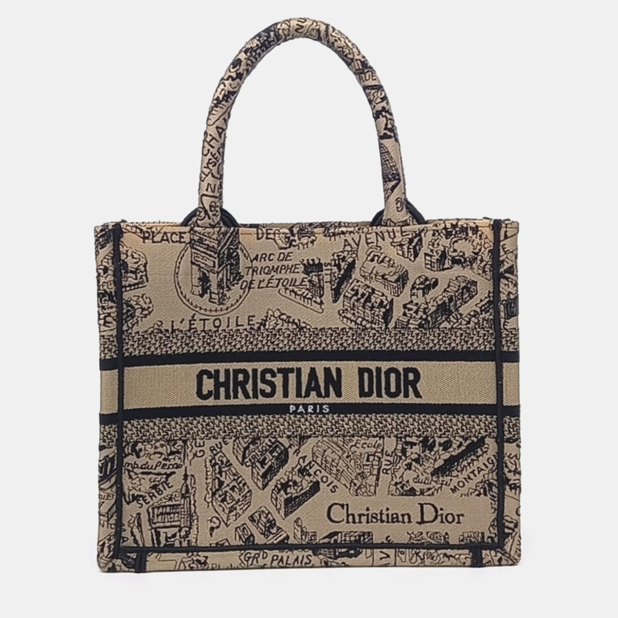 

Christian Dior Book Beige/Black Fabric Tote