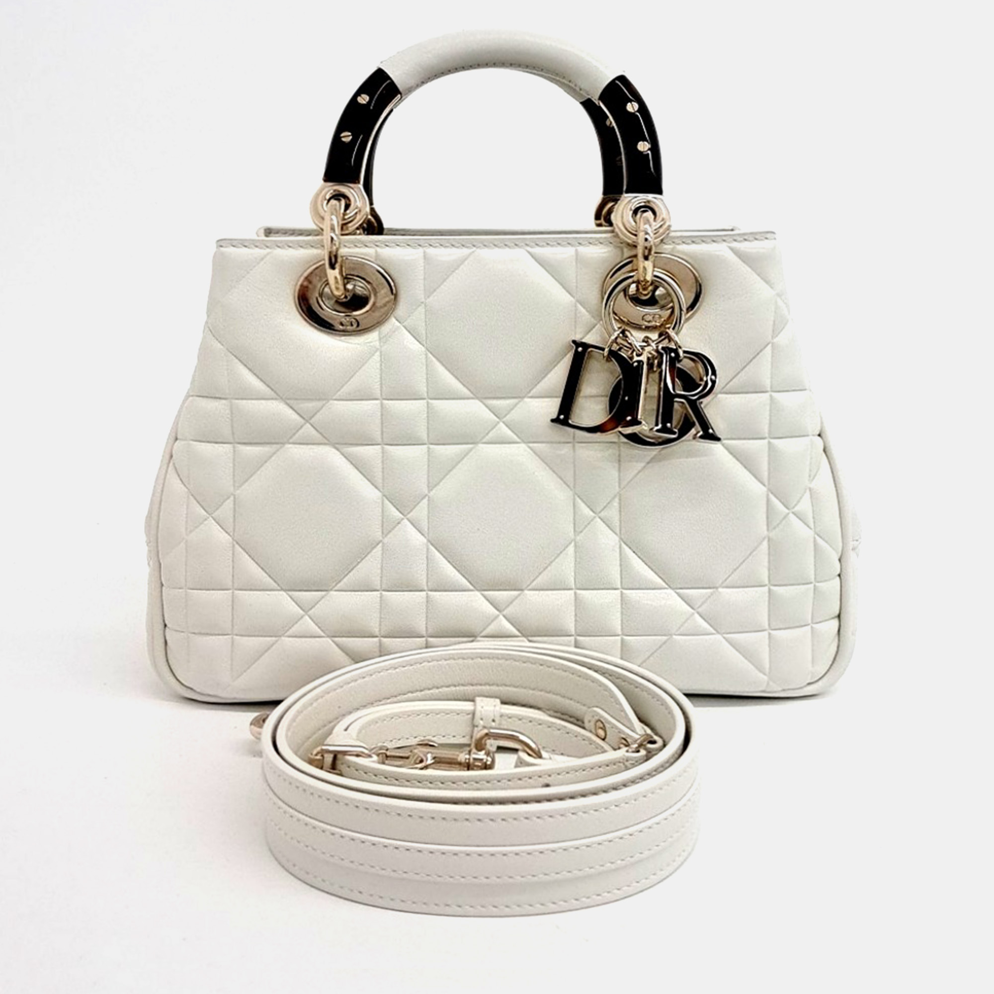

Christian Dior Lady 95.22 White Leather Bag