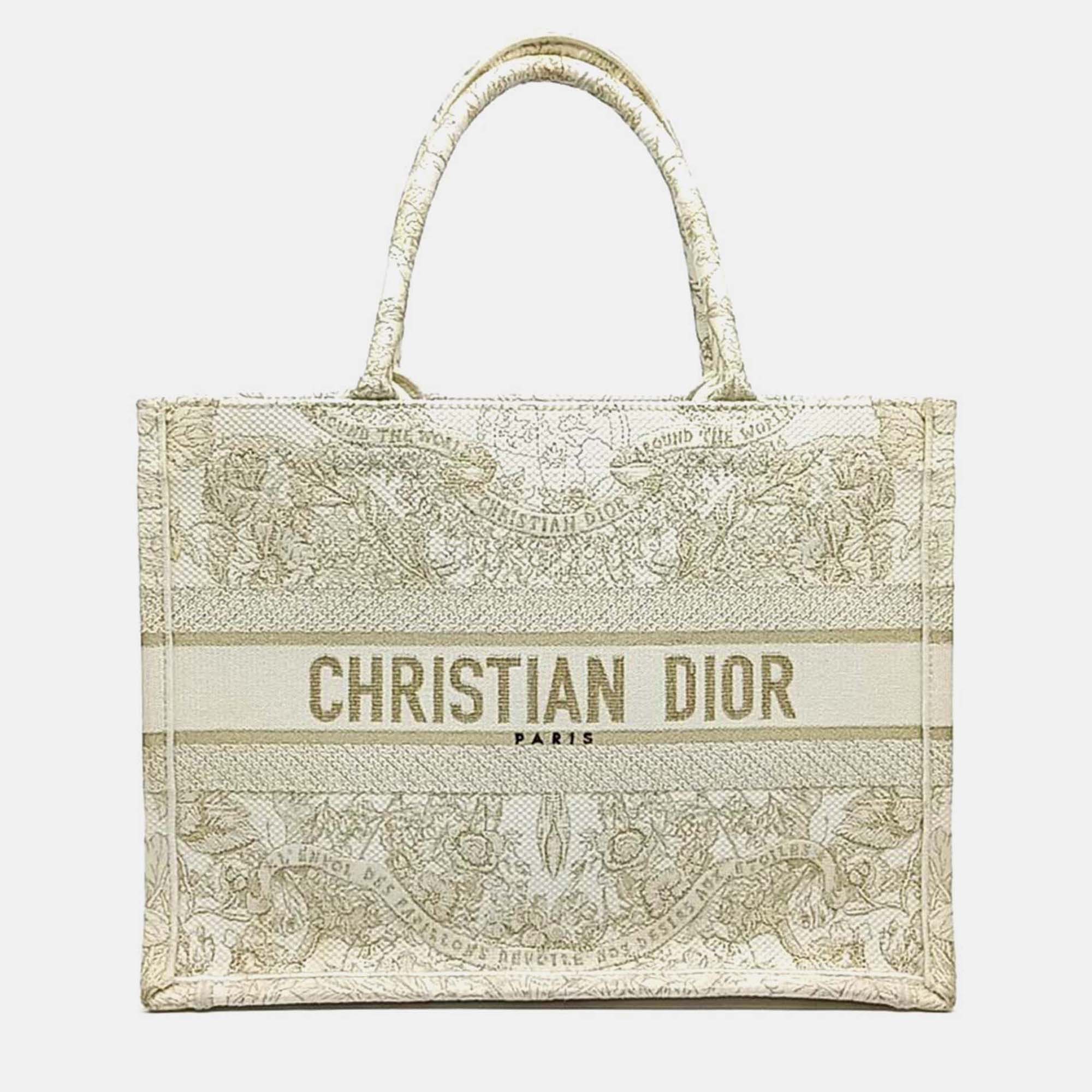 

Dior Beige Fabric Christian Dior Book Tote Bag