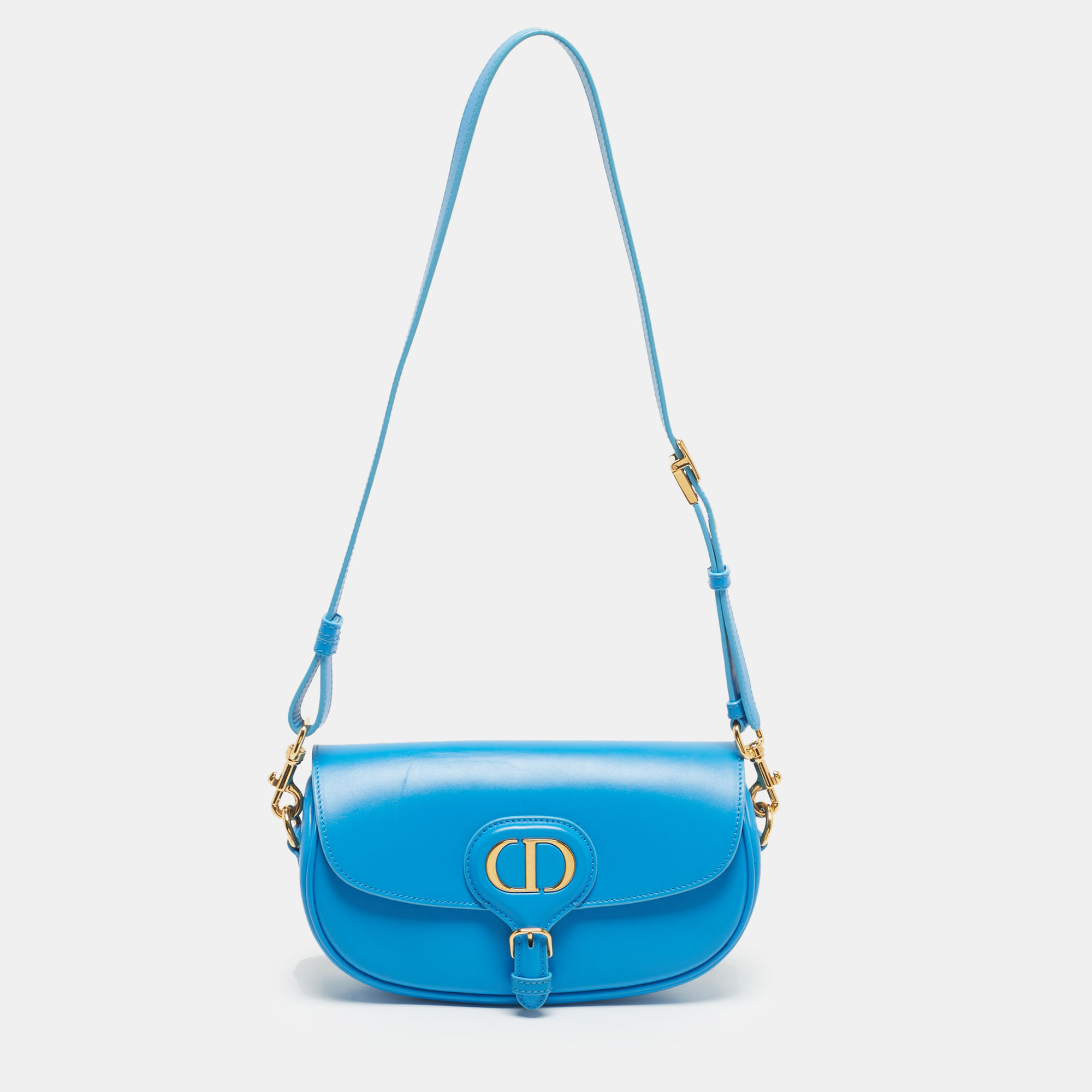 

Dior Blue Leather East-West Bobby Shoulder Bag