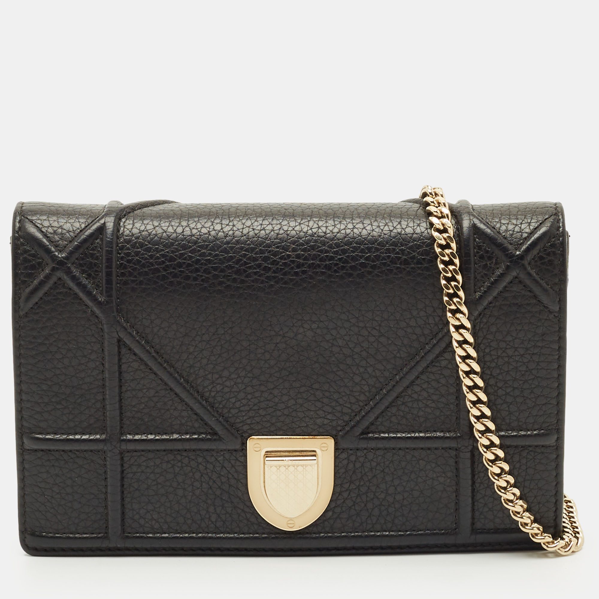 

Dior Black Leather Diorama Wallet on Chain