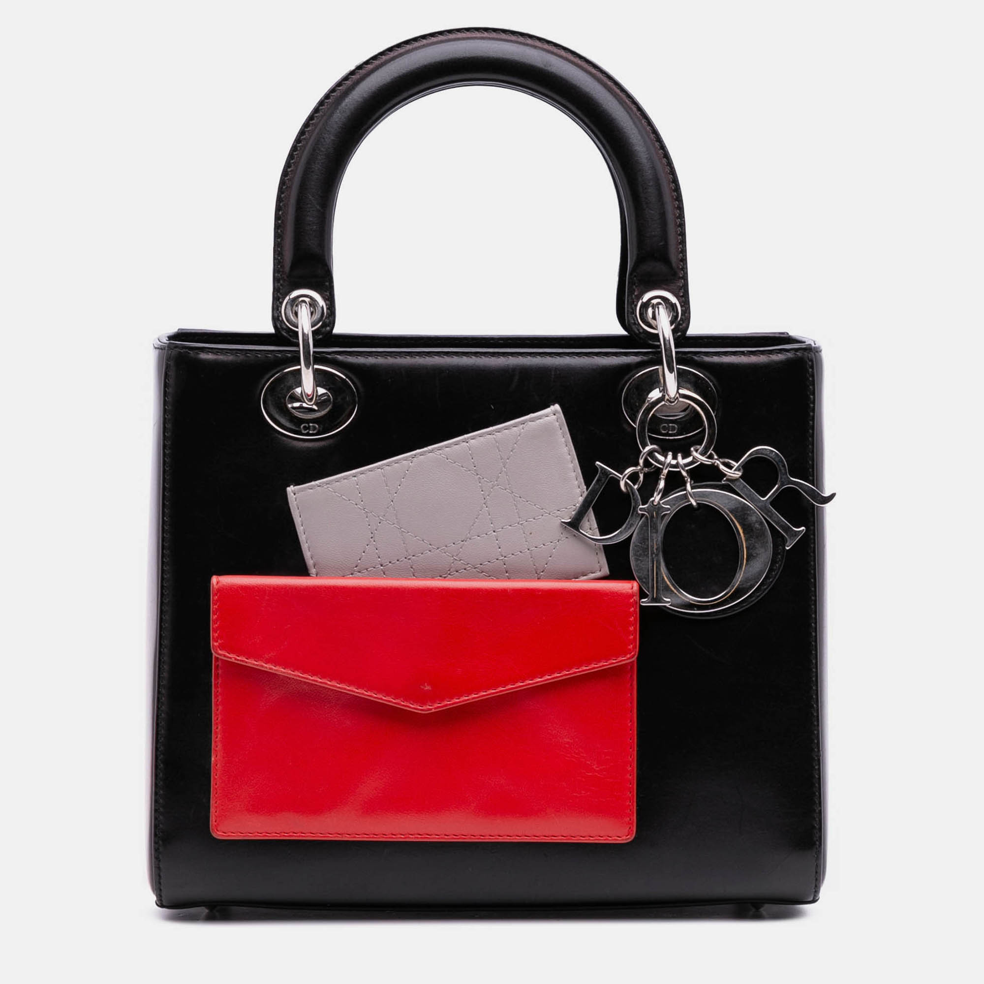 

Dior Black Medium Calfskin Pockets Lady Dior