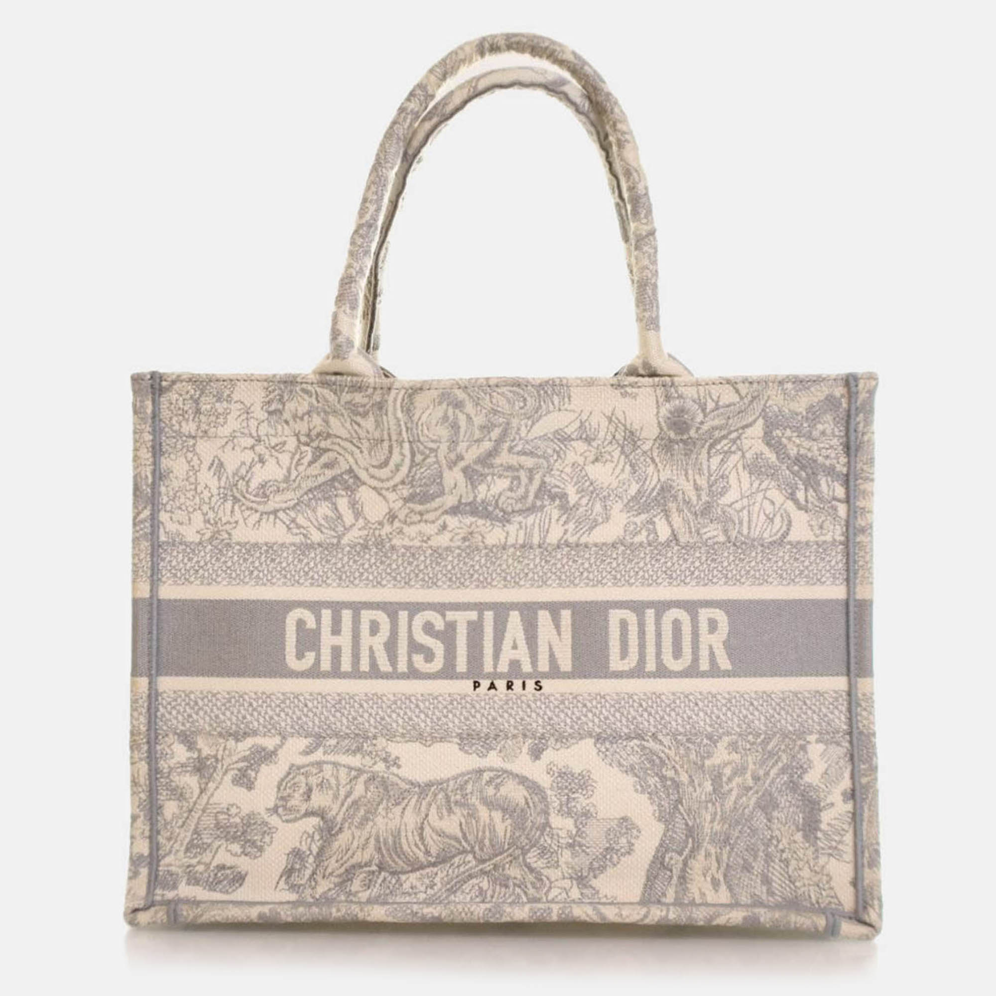 

Dior Medium Toile De Jouy Book Tote, Cream