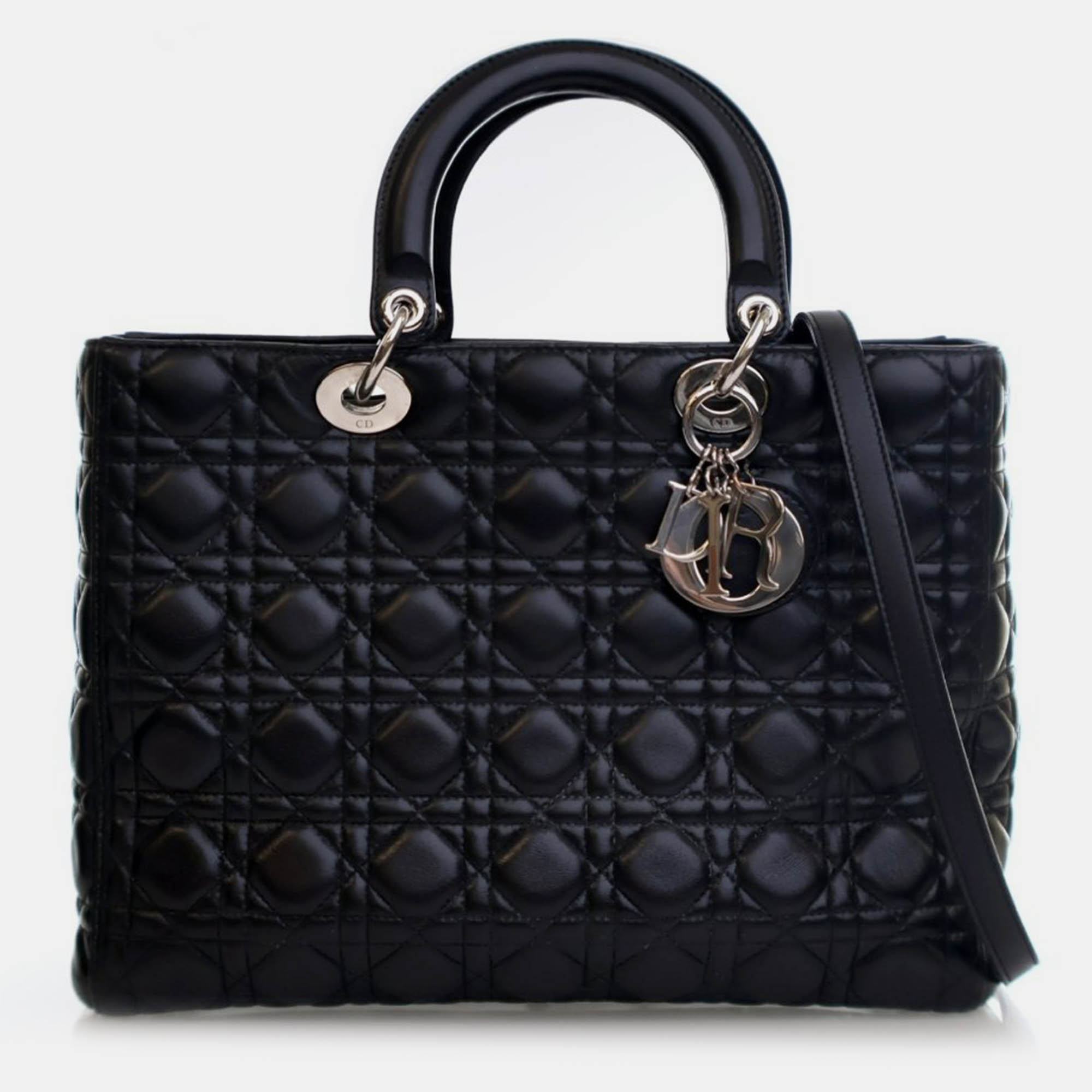 

Dior Vintage Large Black Lambskin Lady Dior