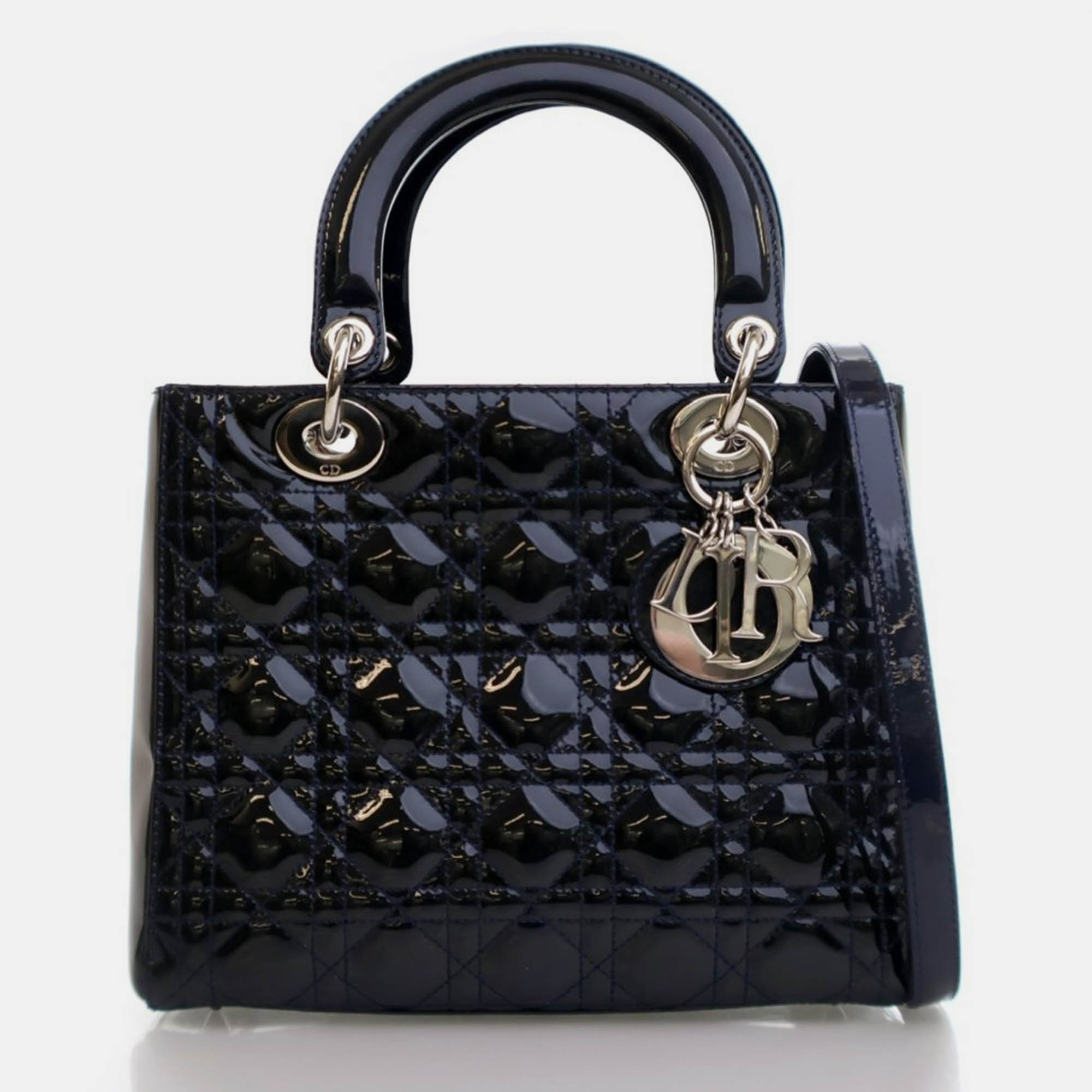 

Dior Medium Blue Patent Lady Dior