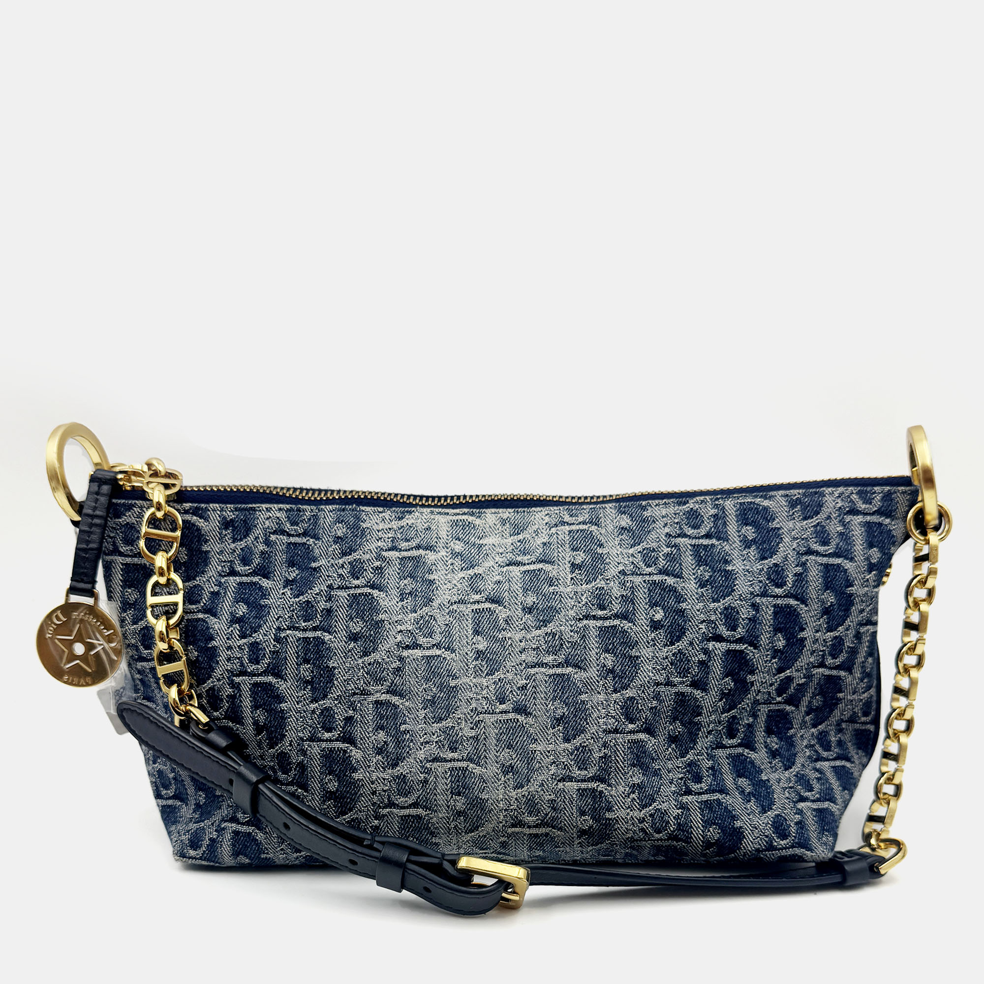 

Dior hobo bag with chain denim, Blue