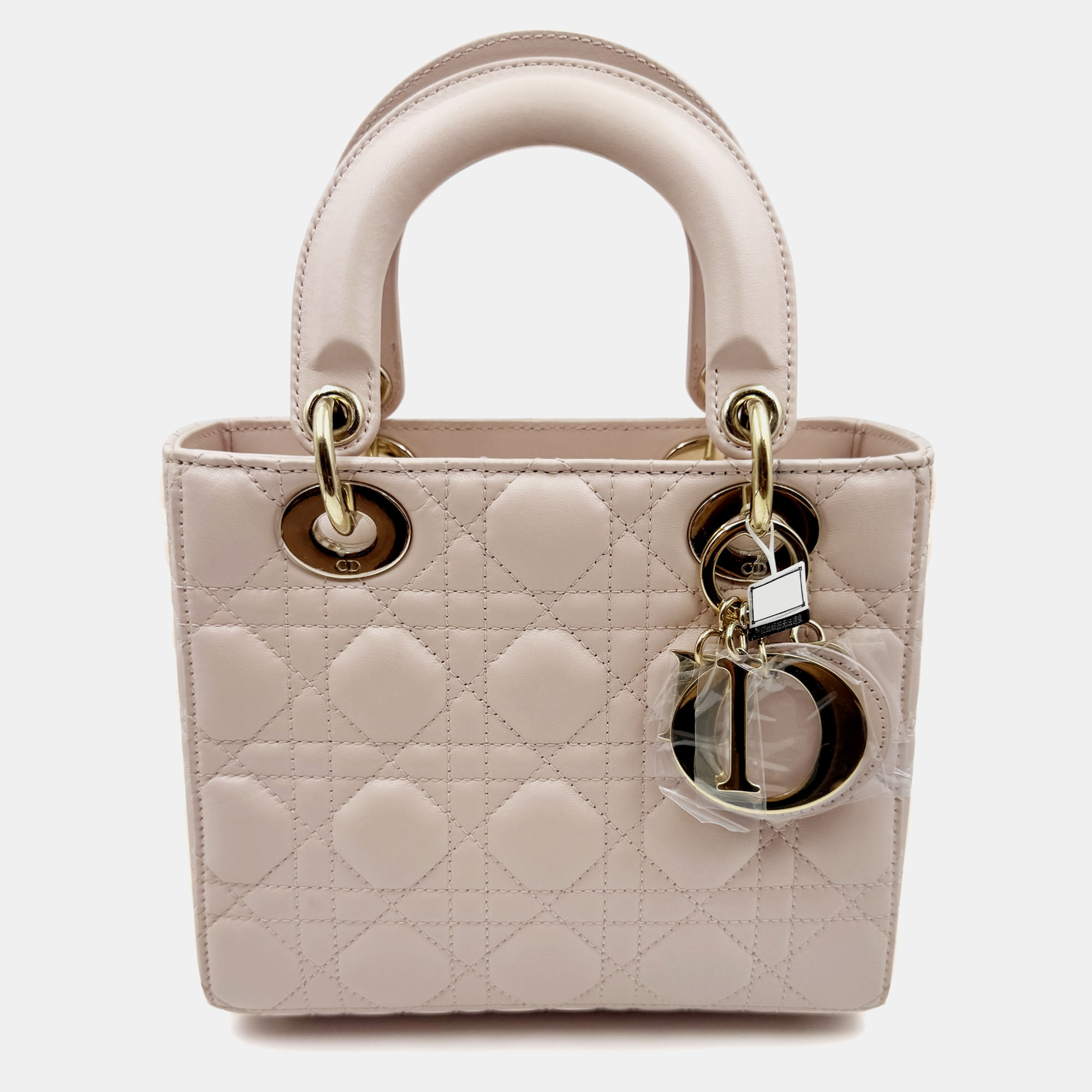 

Dior pink Cannage Leather Small Lady Dior My ABCDior Tote