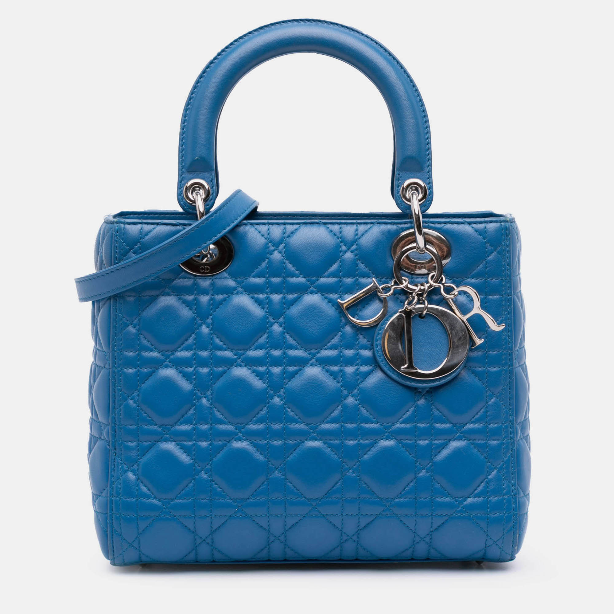 

Dior Blue Medium Lambskin Cannage Lady Dior