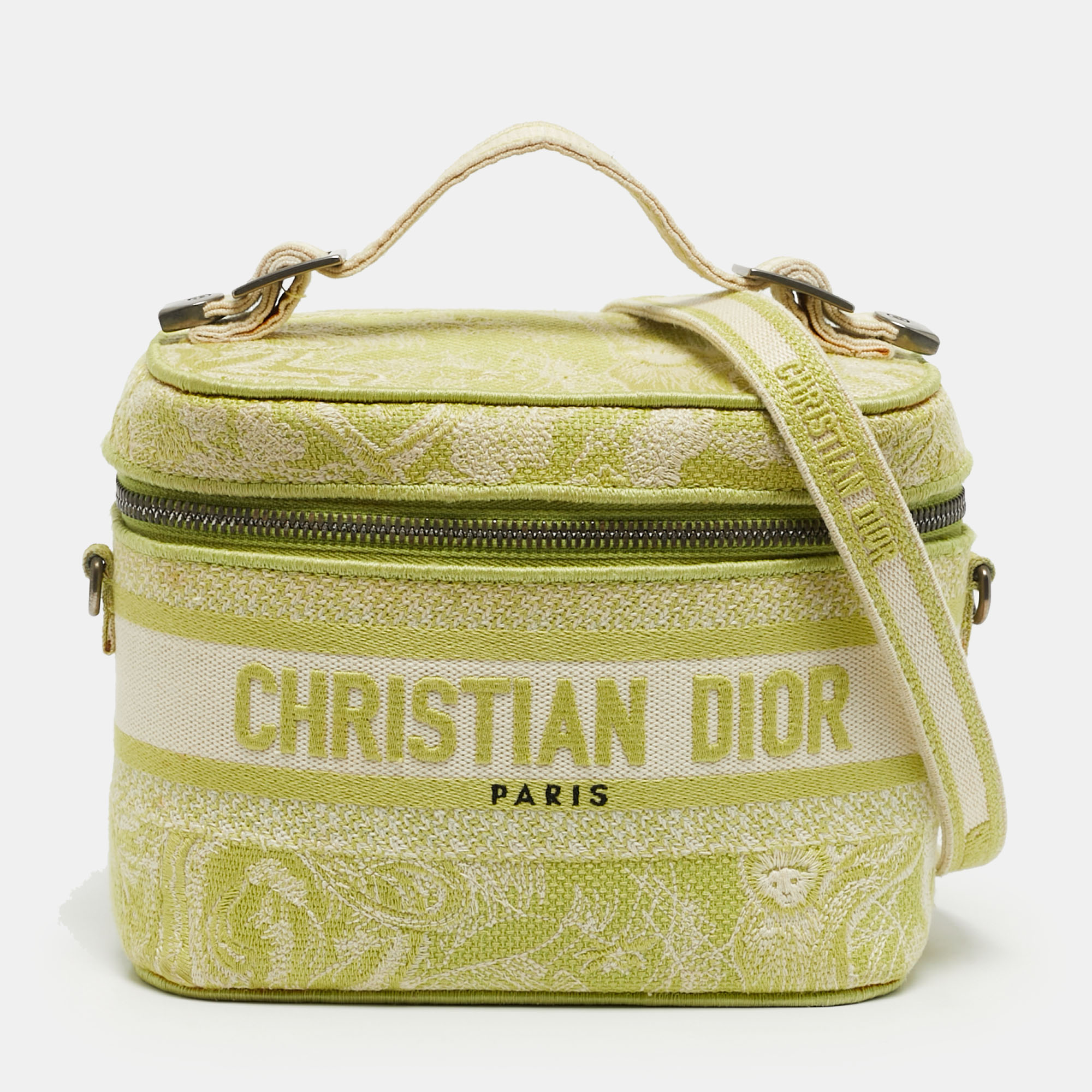 Pre-owned Dior Travel Vanity Case In Green