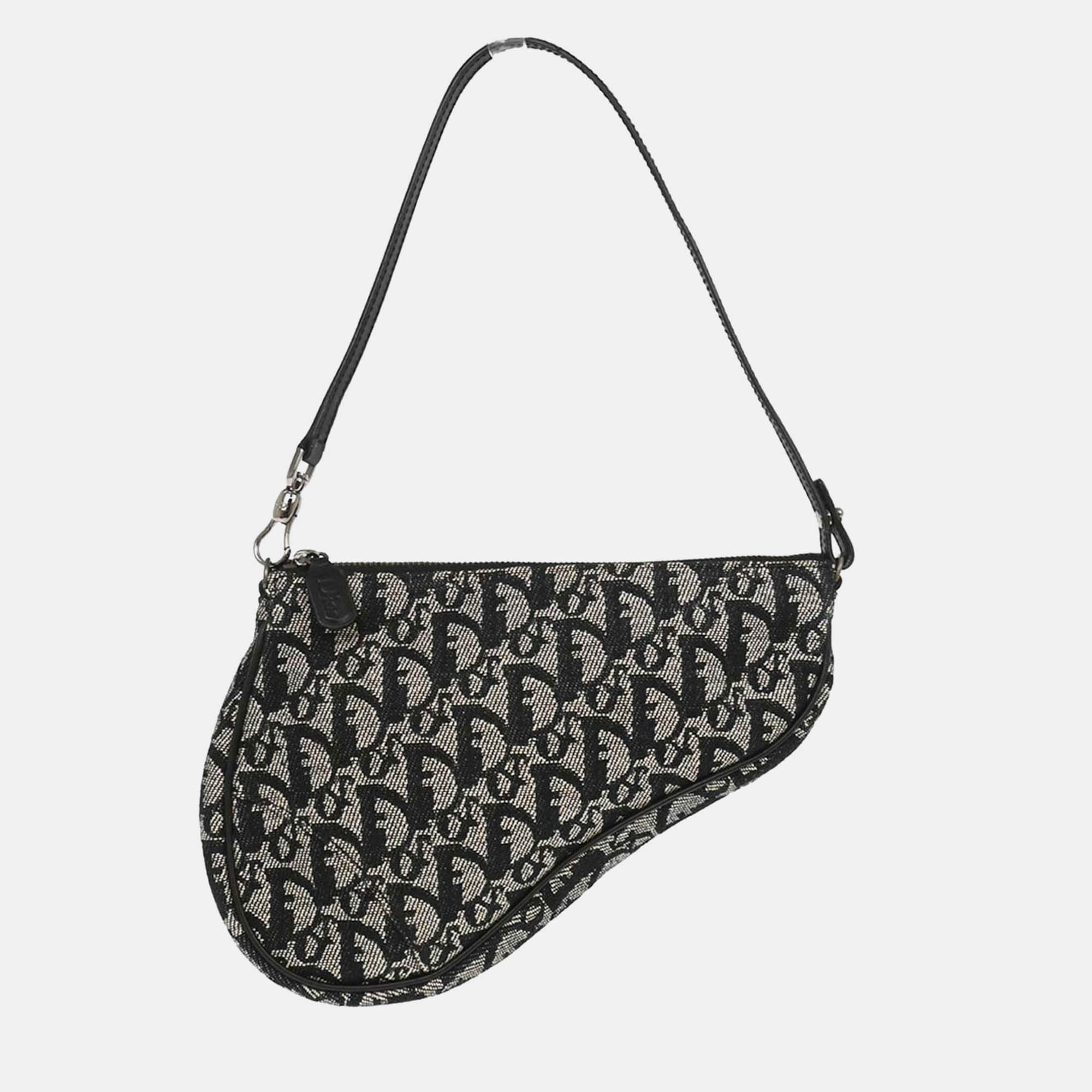 

Christian Dior Black Trotter Saddle Handbag