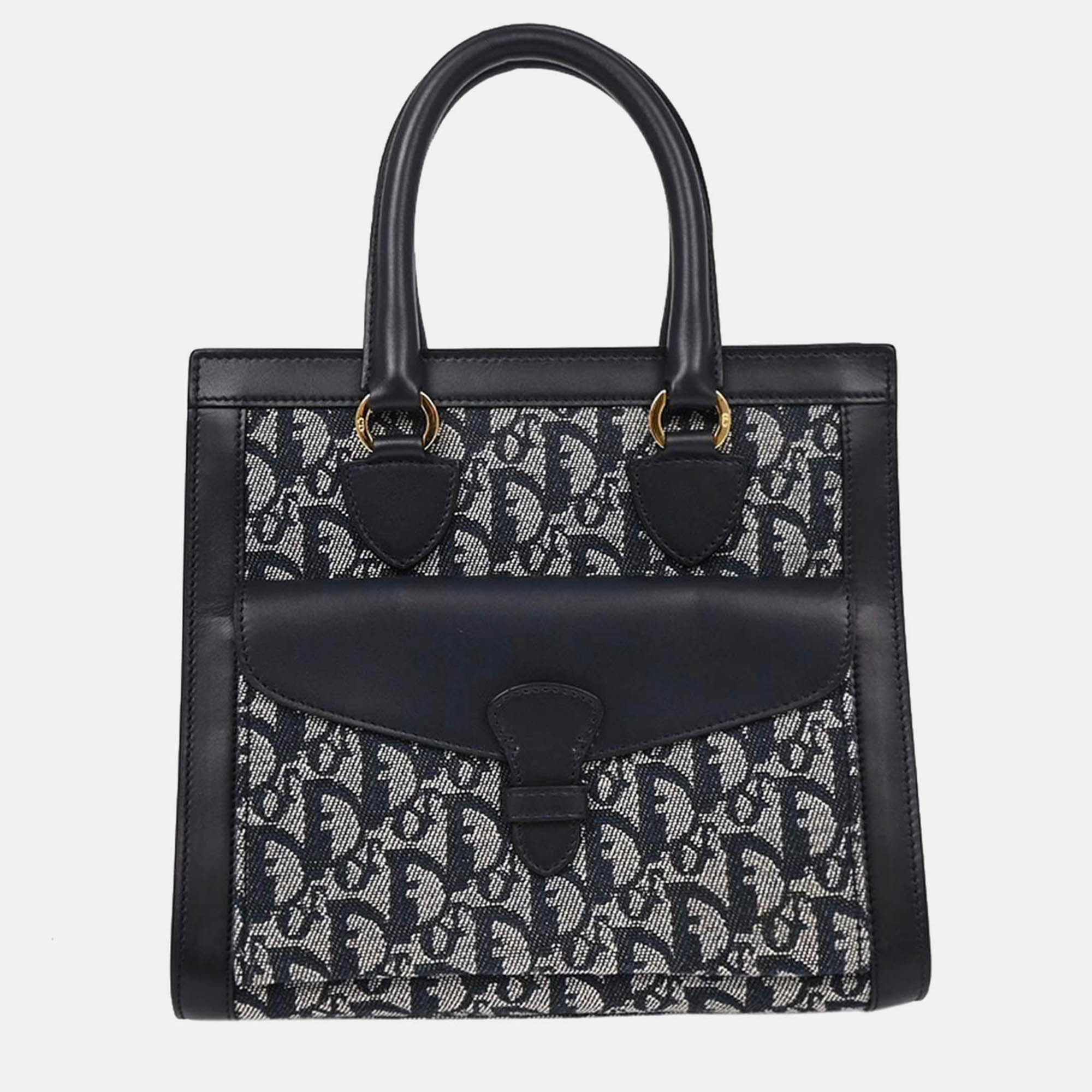 

Christian Dior Trotter Navy Canvas Handbag, Navy blue