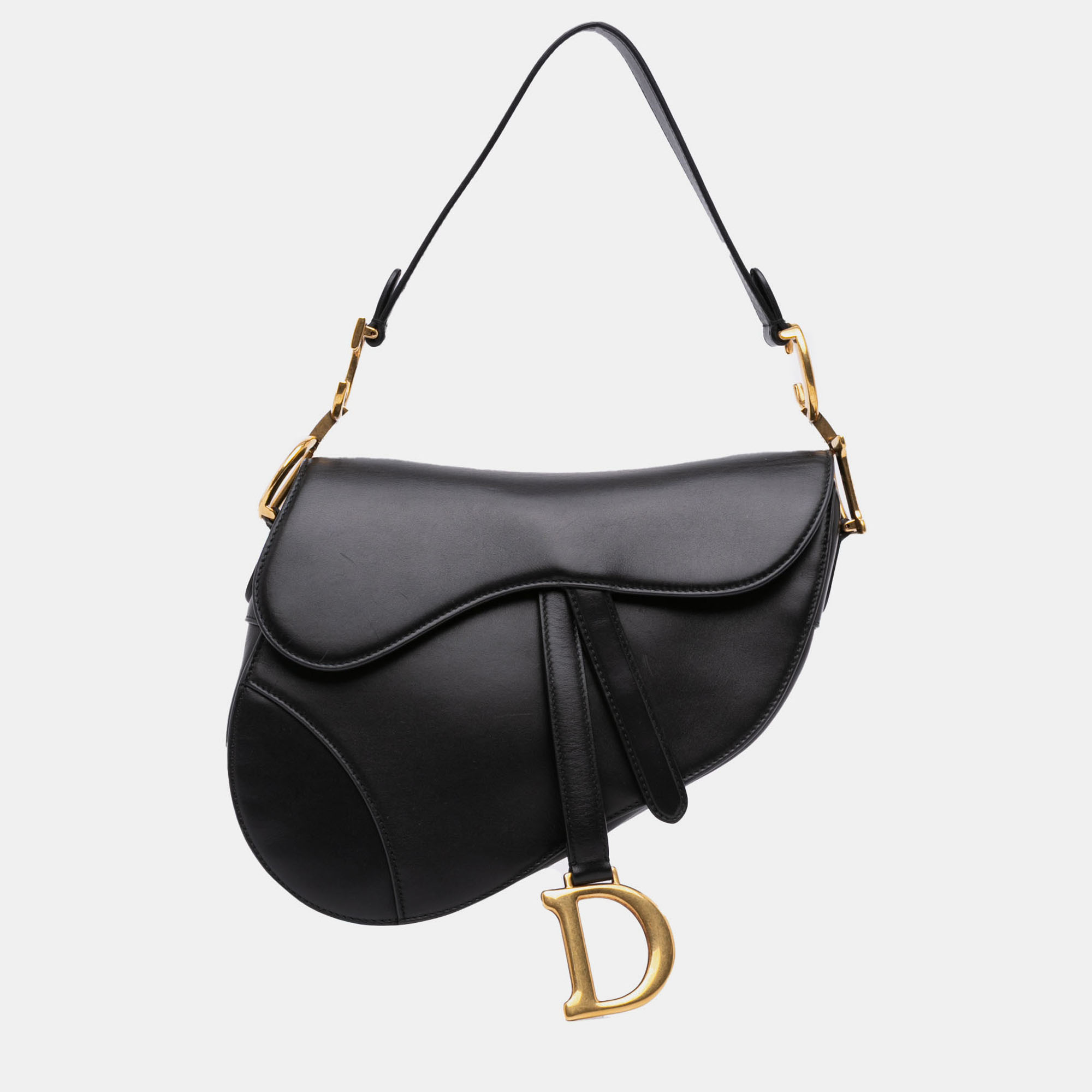 

Dior Black Smooth Calfskin Saddle Bag