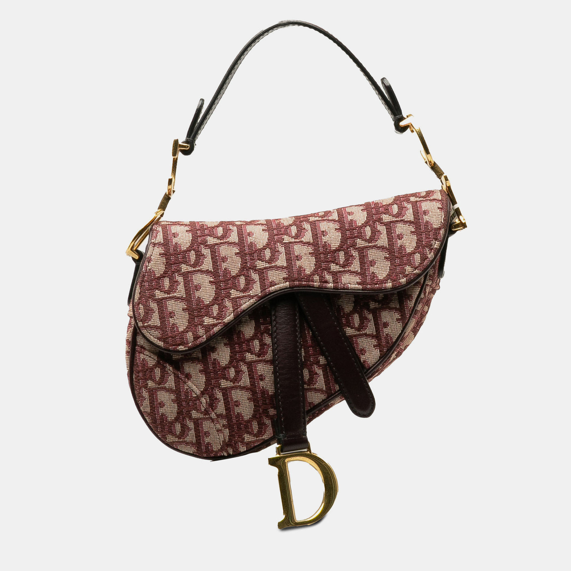 

Dior Red Mini Oblique Canvas Saddle Bag