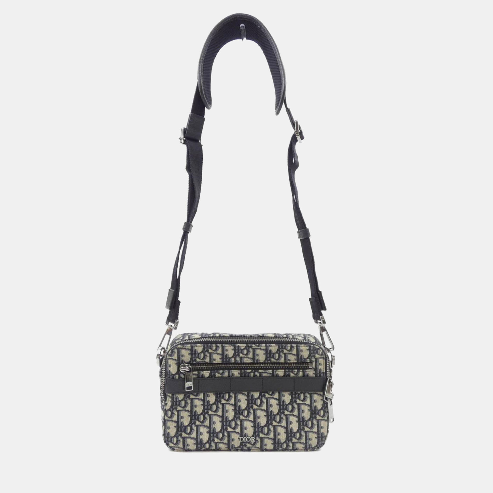 

Christian Dior Black Leather Handbag, Beige