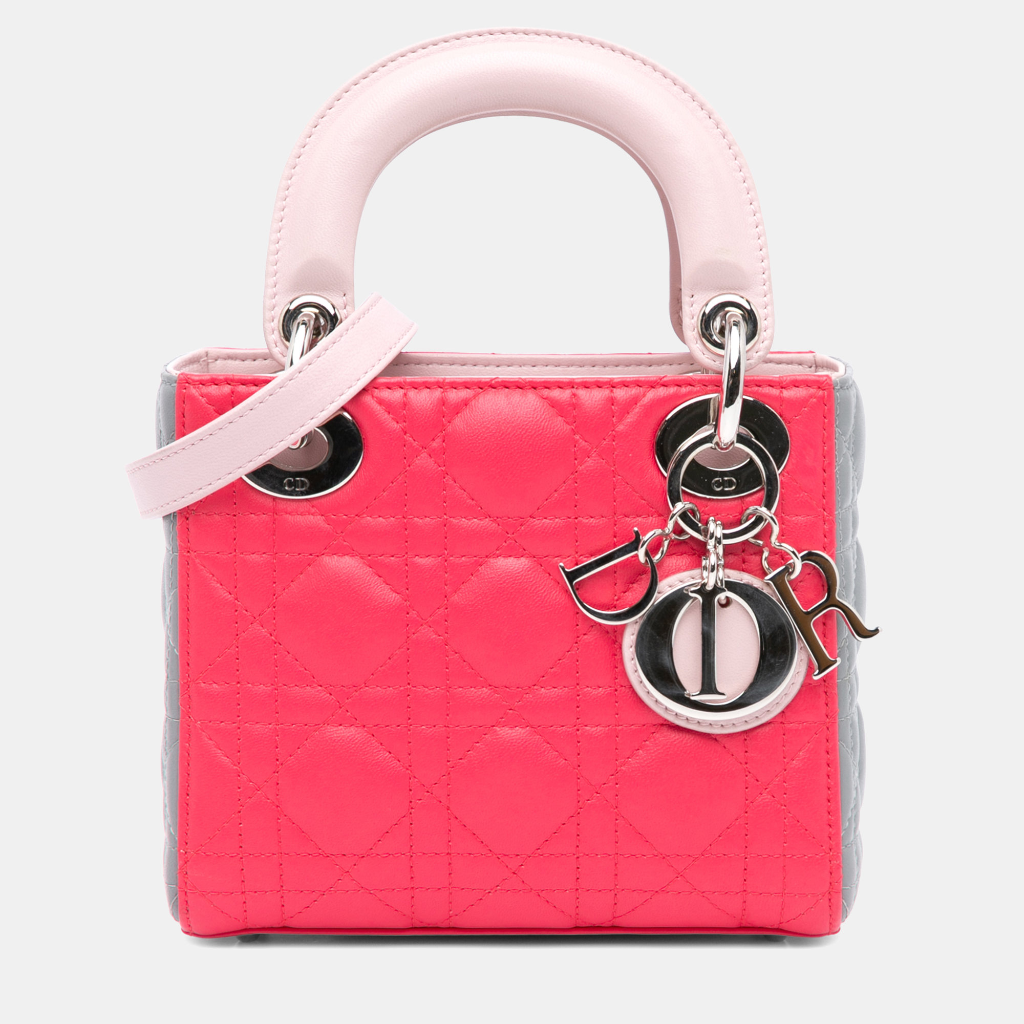 

Dior Multicolor Mini Tricolor Lambskin Cannage Lady Dior