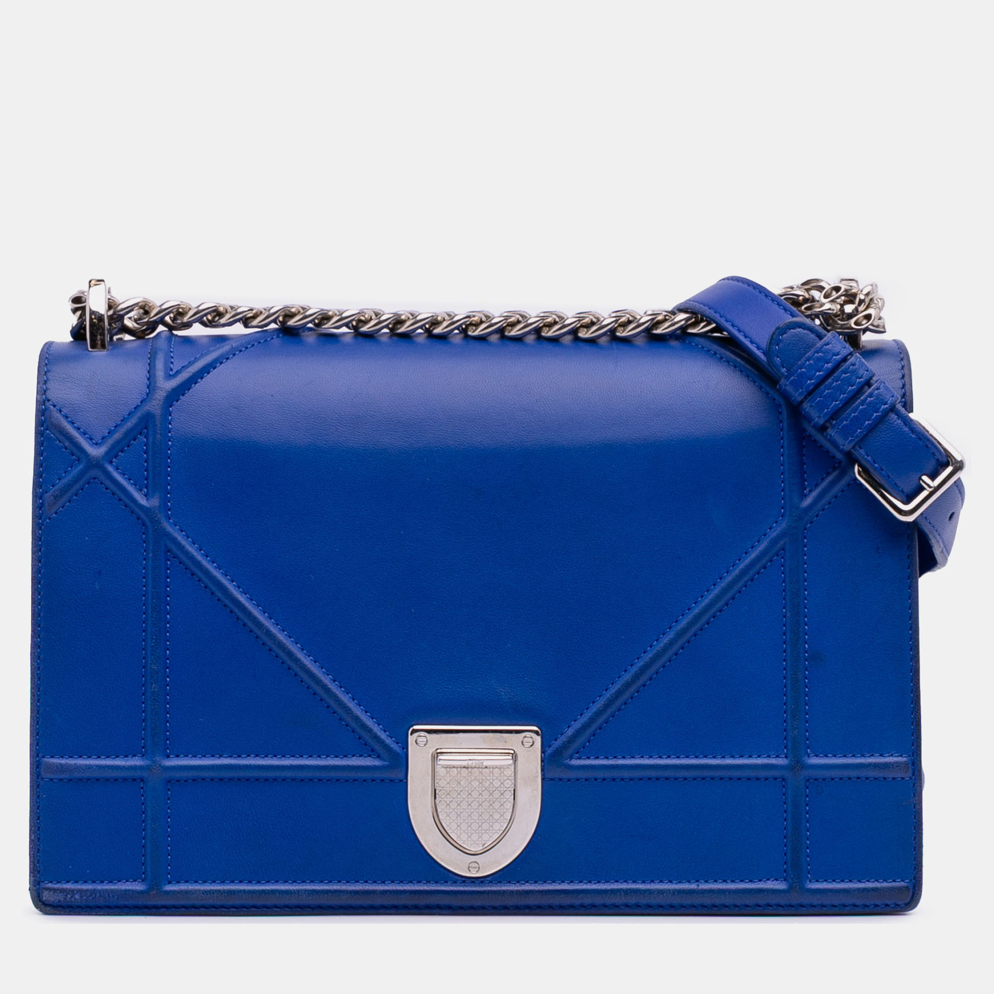 

Dior Blue Medium Lambskin Diorama Flap
