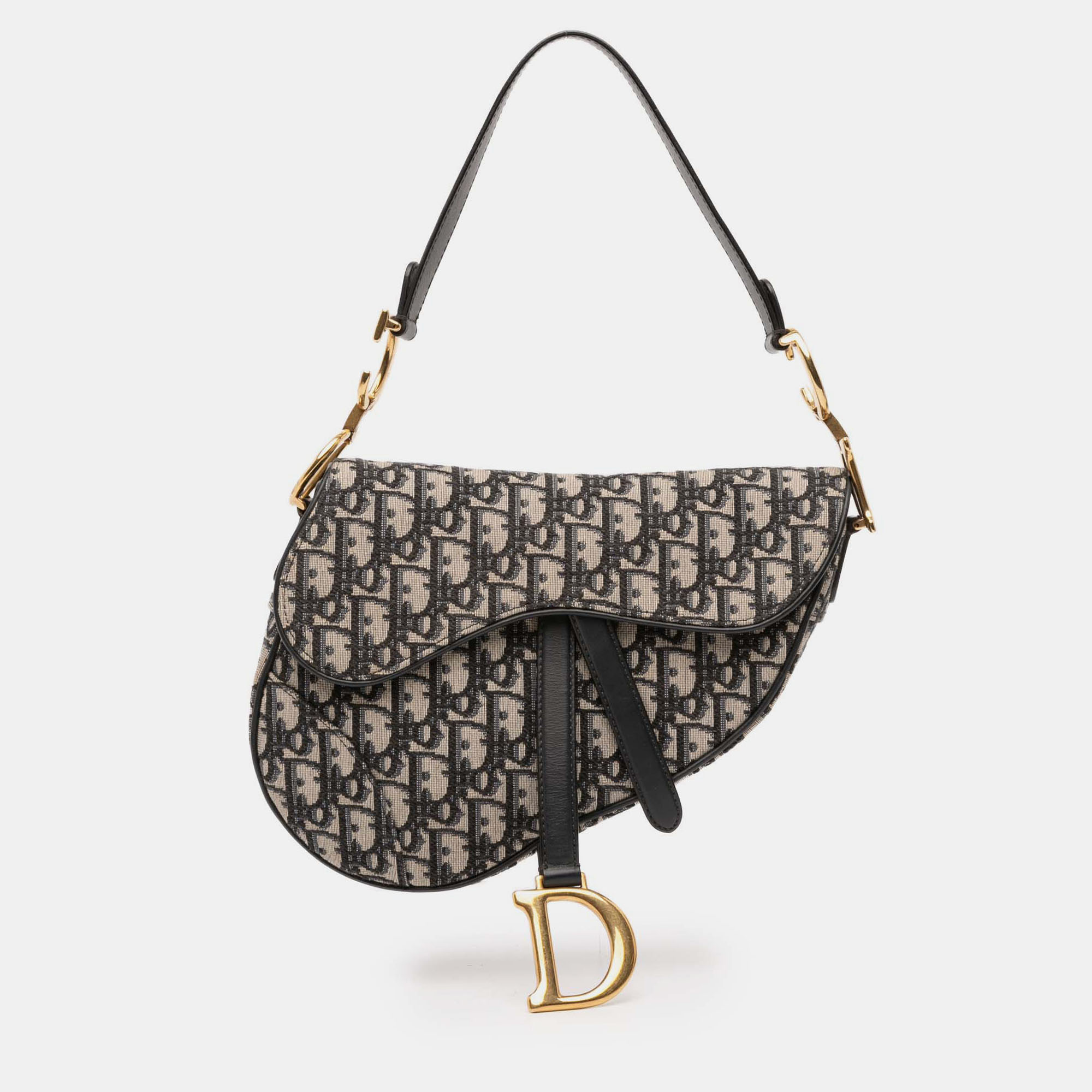 

Dior Blue Oblique Canvas Saddle Bag