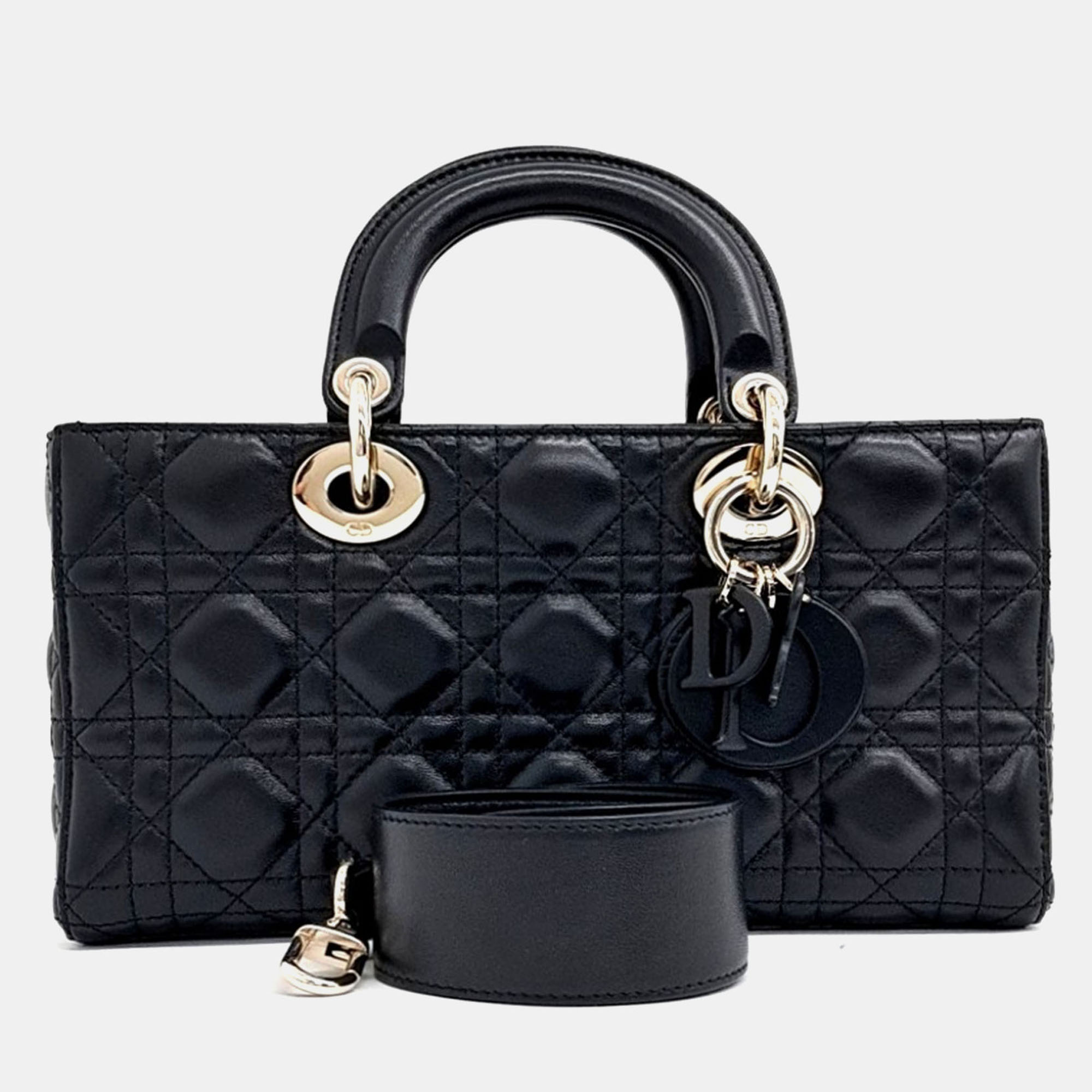 

Dior Black Leather Cannage tote and shoulder bag