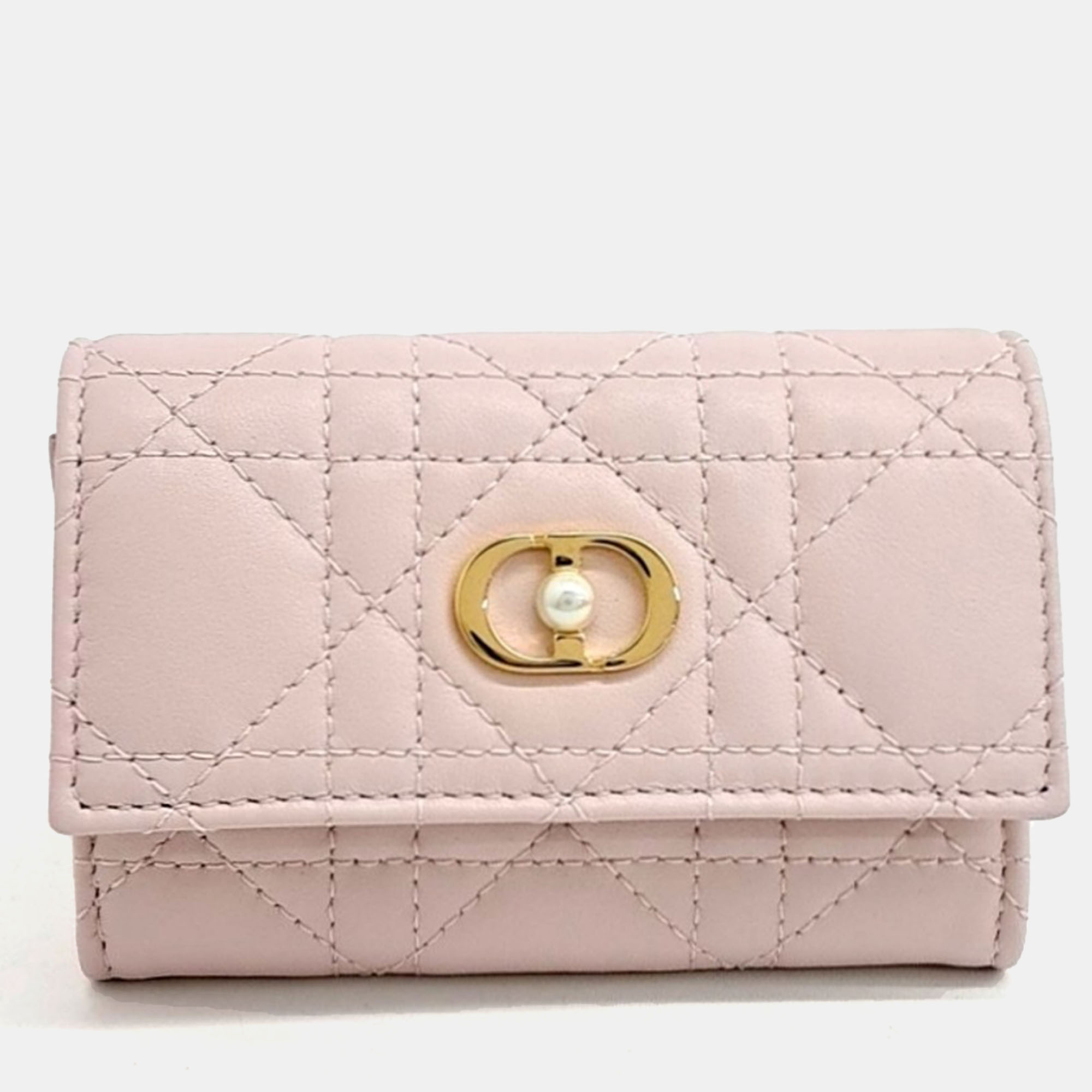 

Dior Pink Leather Jolie Glycine Card Holder