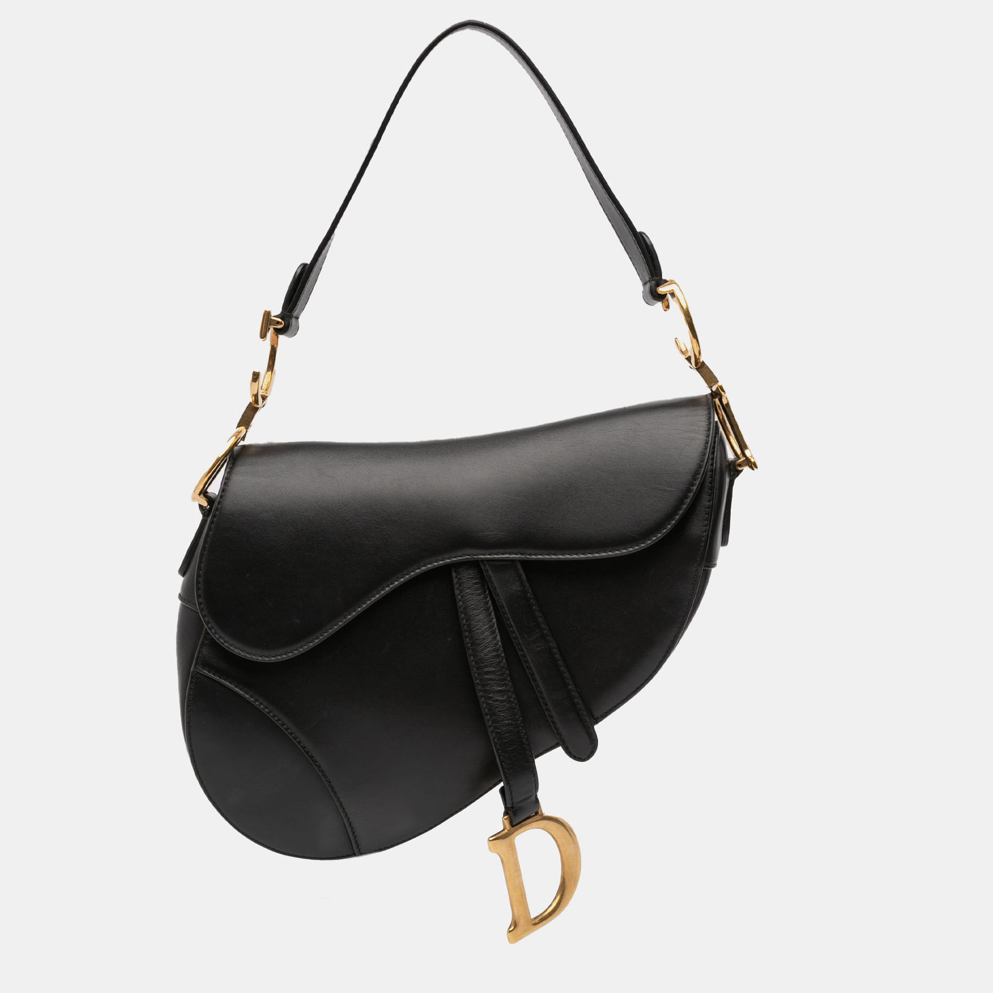 

Dior Black Smooth Calfskin Saddle Bag