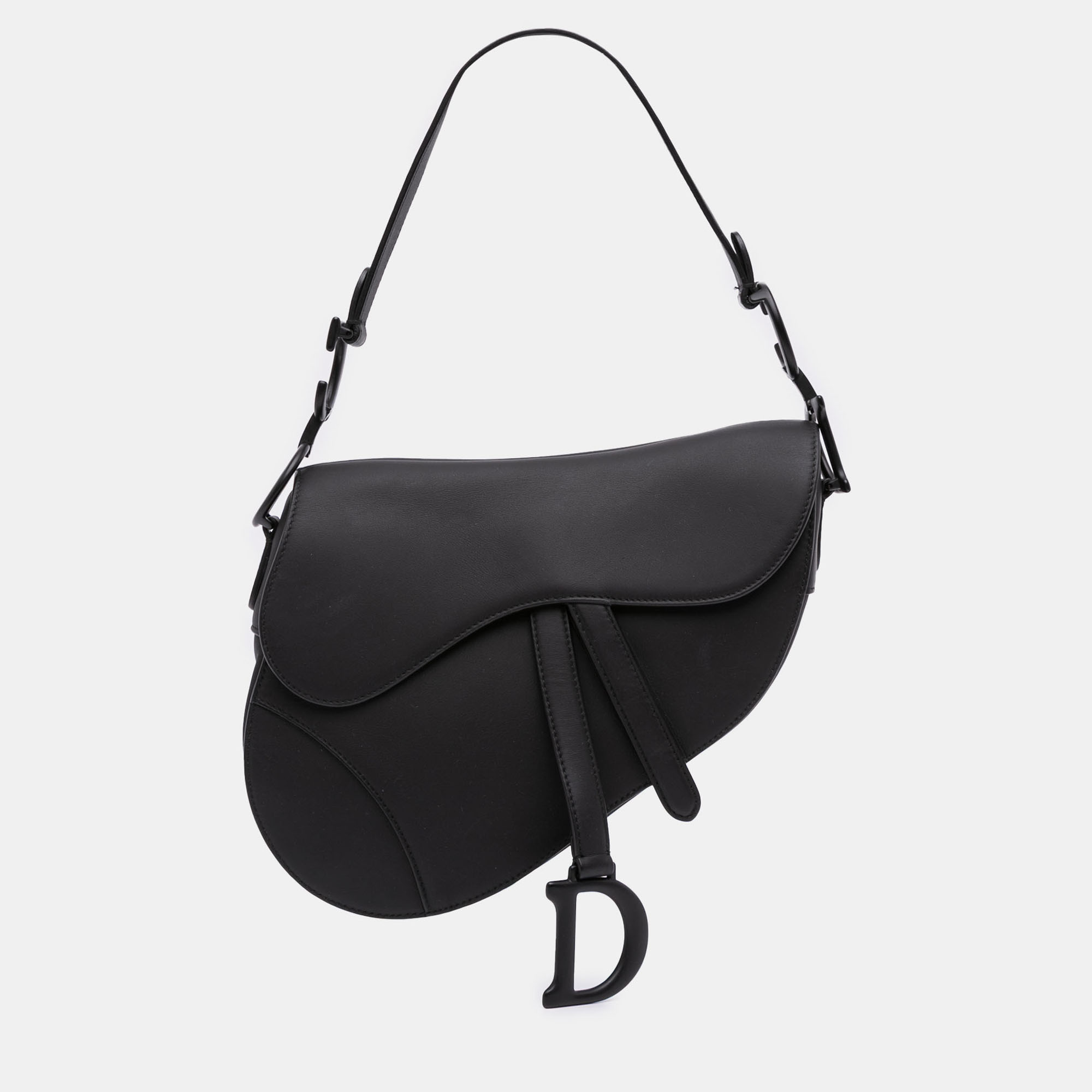 

Dior Black Ultra Matte Calfskin Saddle Bag
