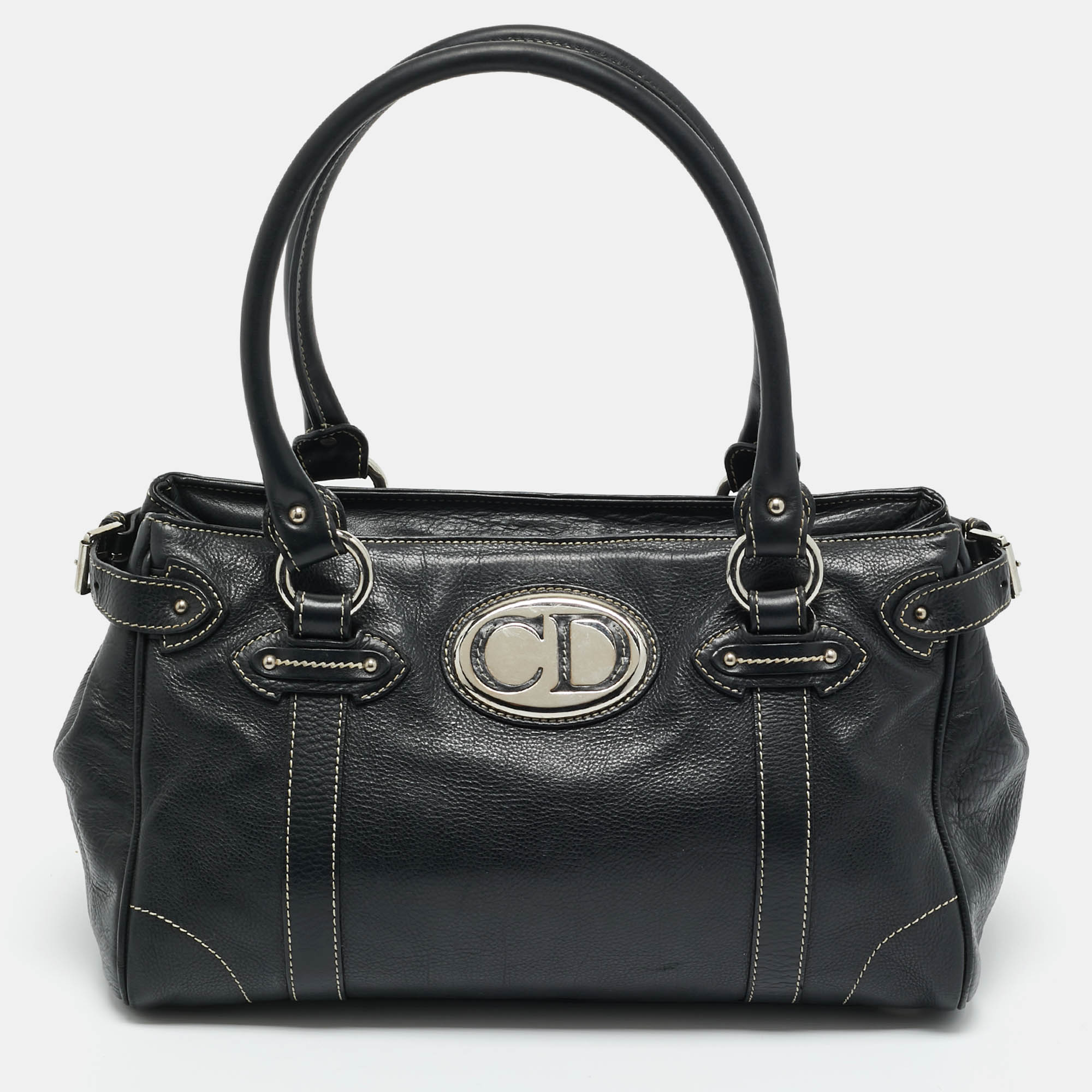 

Dior Black Leather CD Satchel