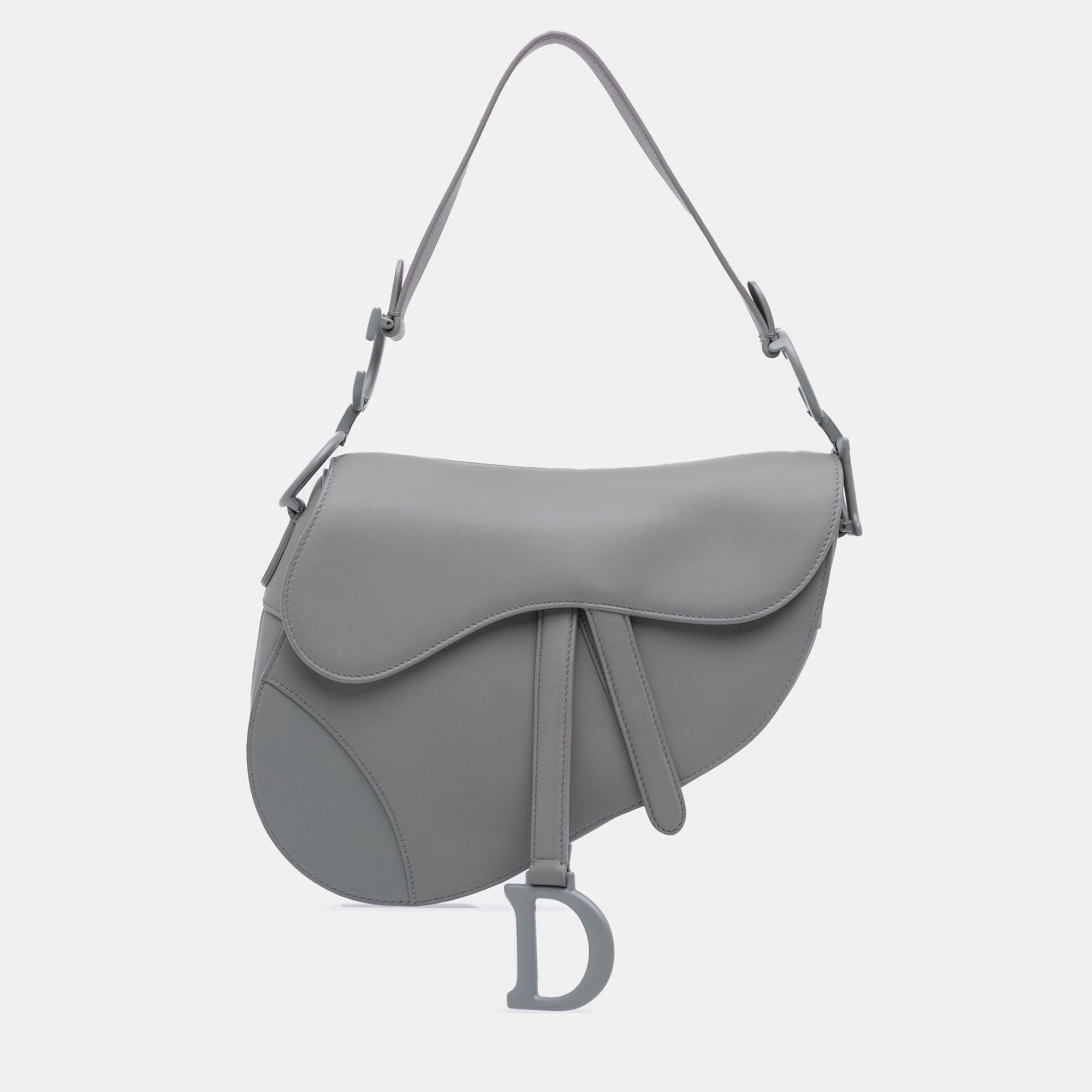 

Dior Grey Ultra Matte Calfskin Saddle Bag
