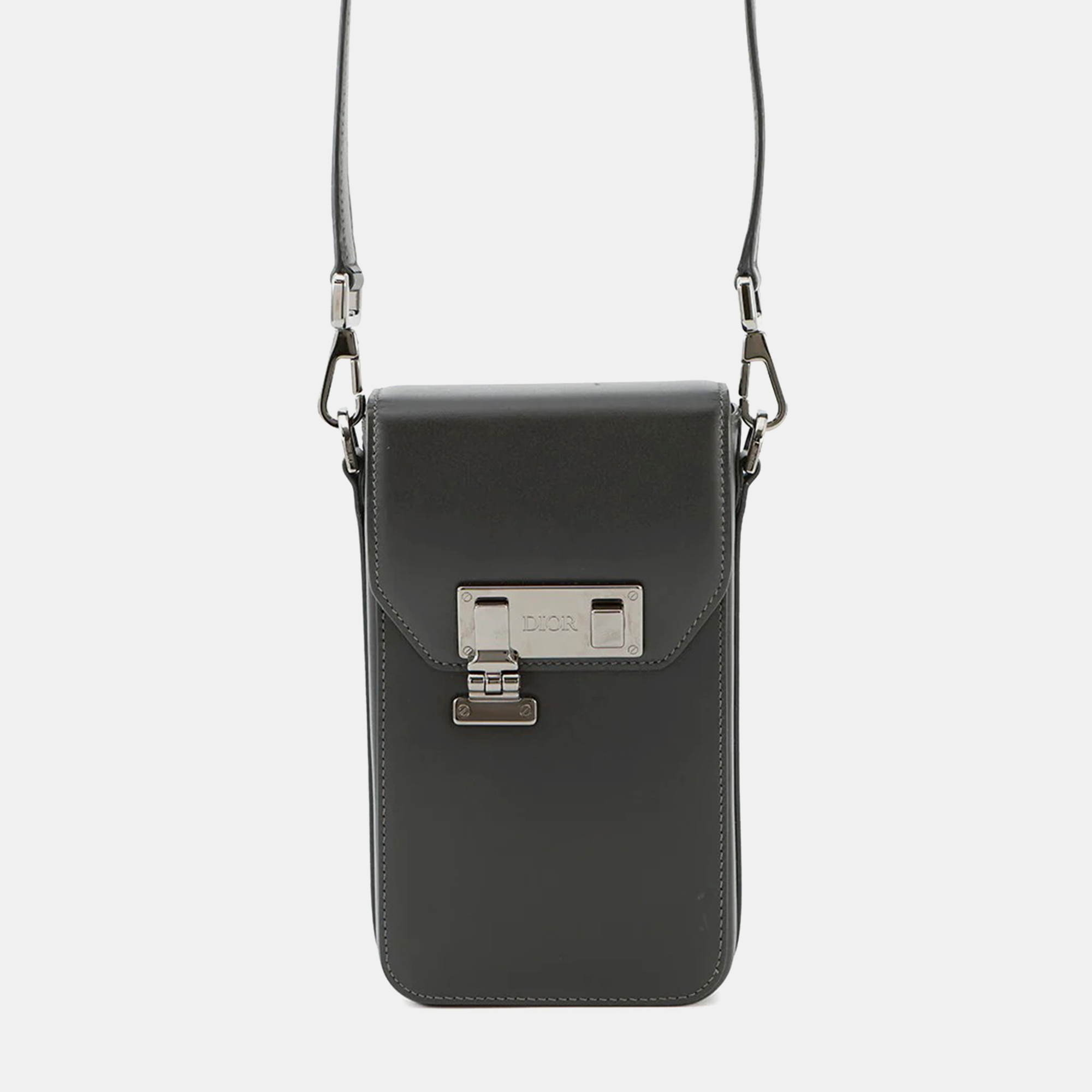 

Dior Dior Padlock Vertical Pouch Black Leather