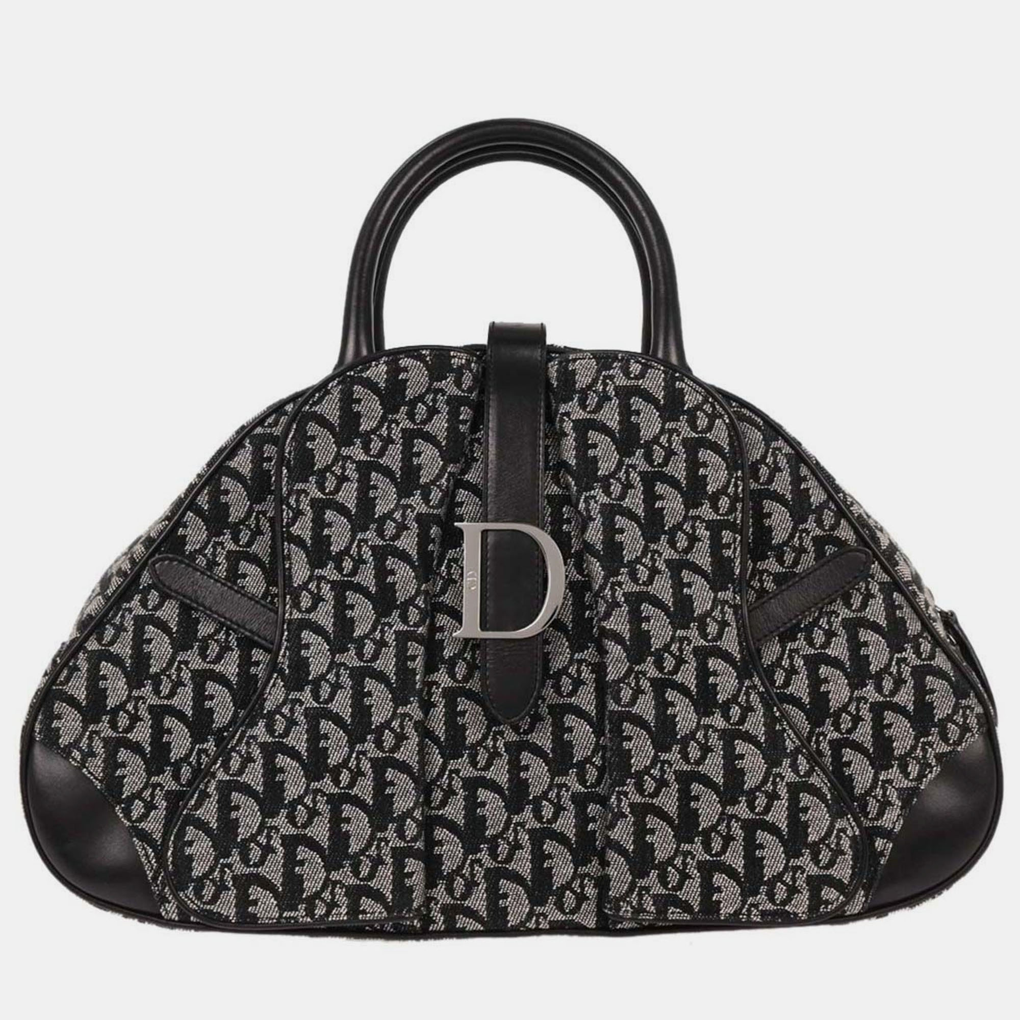 

Christian Dior Black Double Saddle Trotter Handbag 05-MA-0092