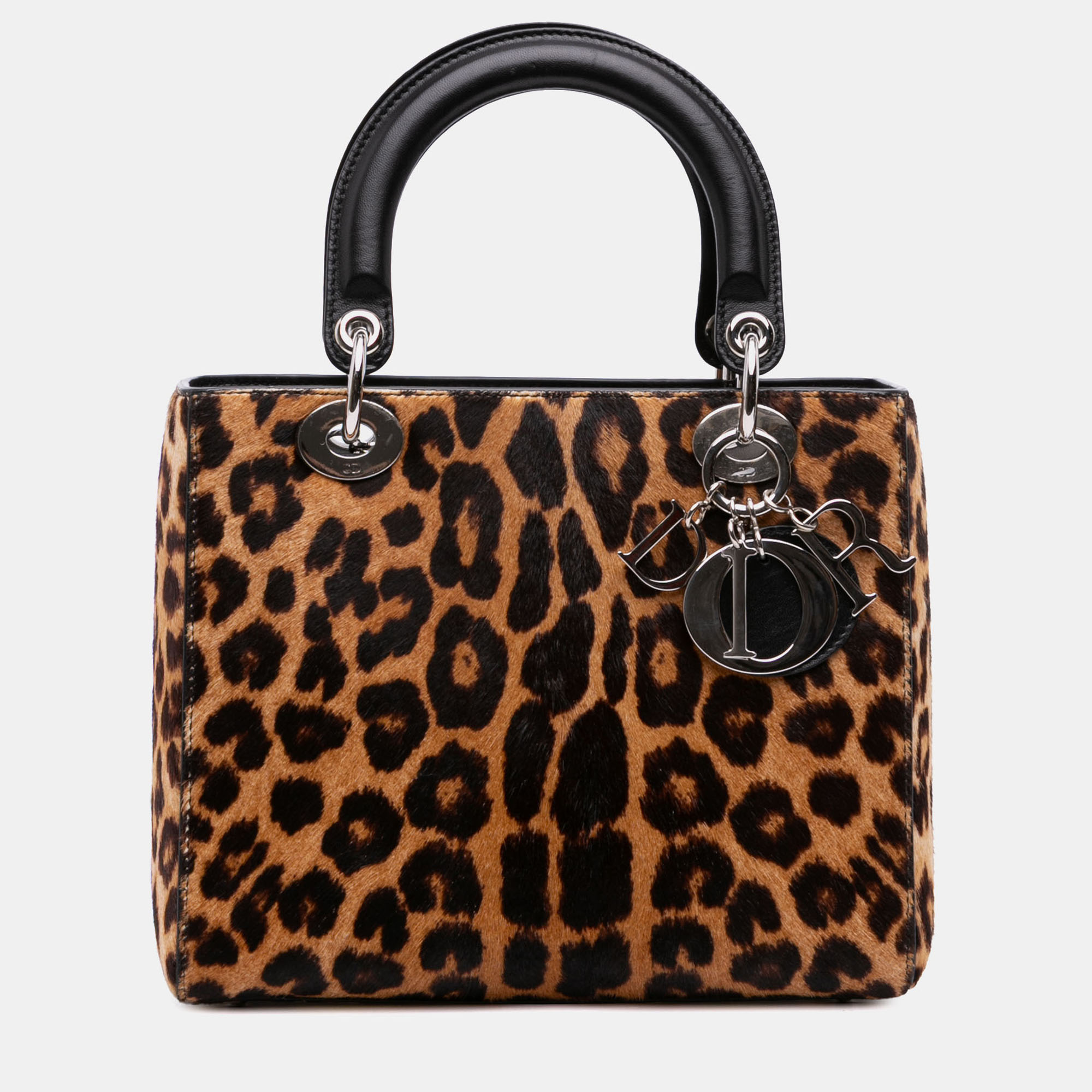

Dior Brown Medium Pony Hair Leopard Print Lady Dior