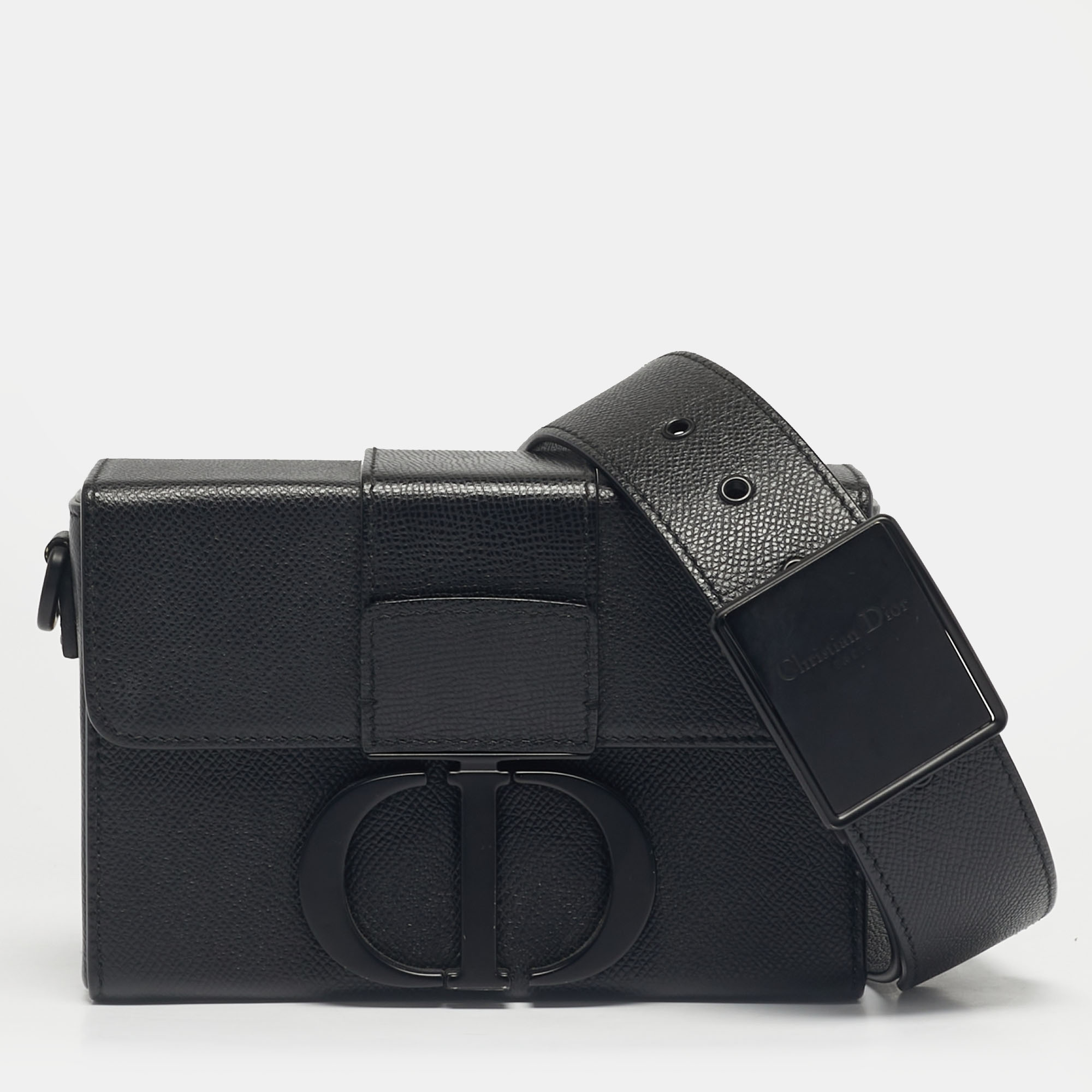 

Dior Black Leather 30 Montaigne Box Bag