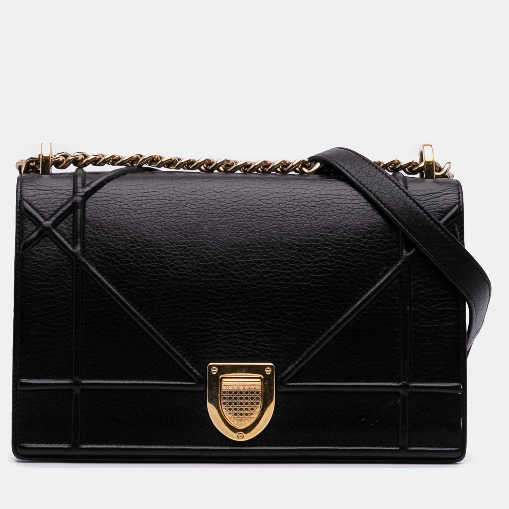 

Dior Black Medium Calfskin Diorama Flap