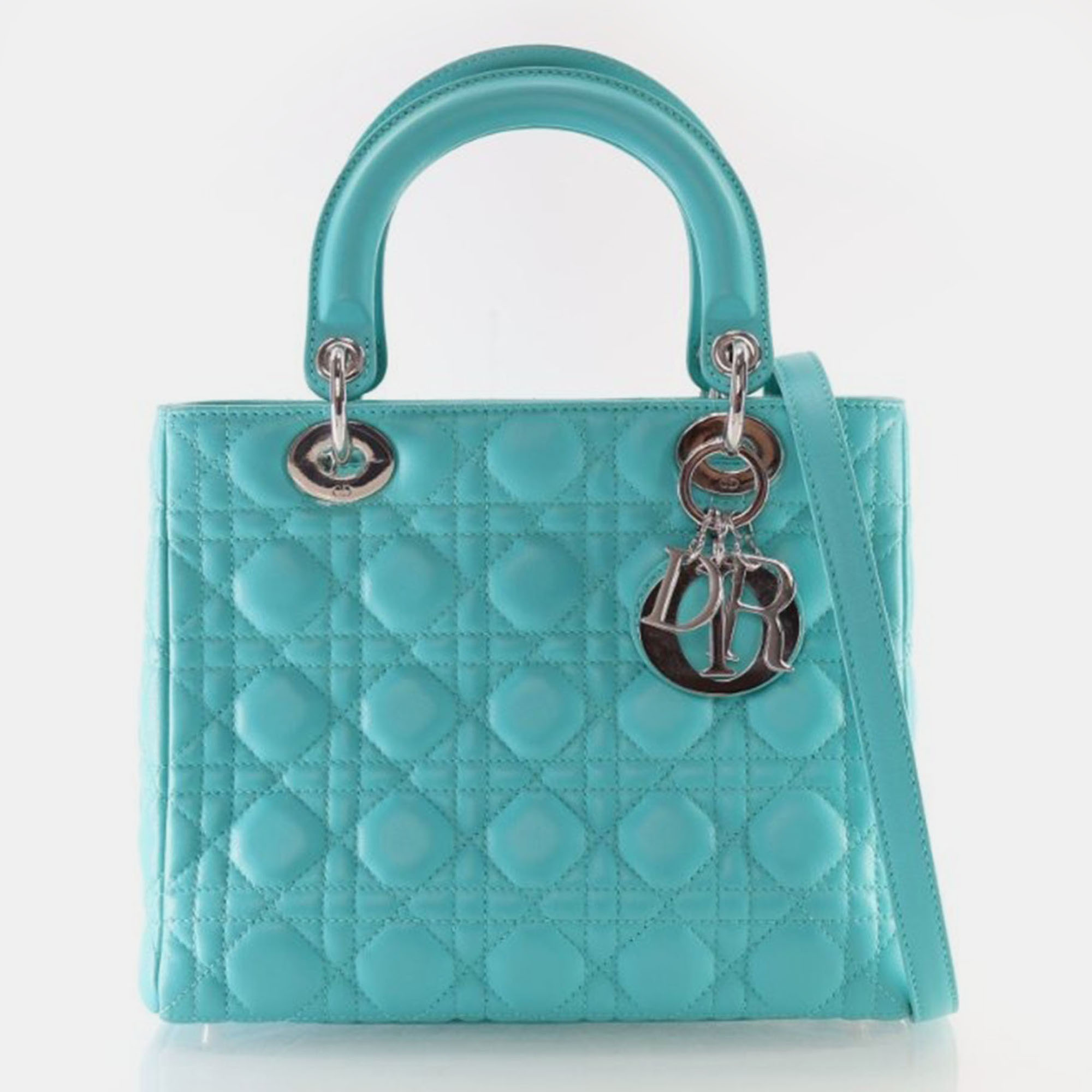 

Dior Medium Lambskin Lady Dior, Blue