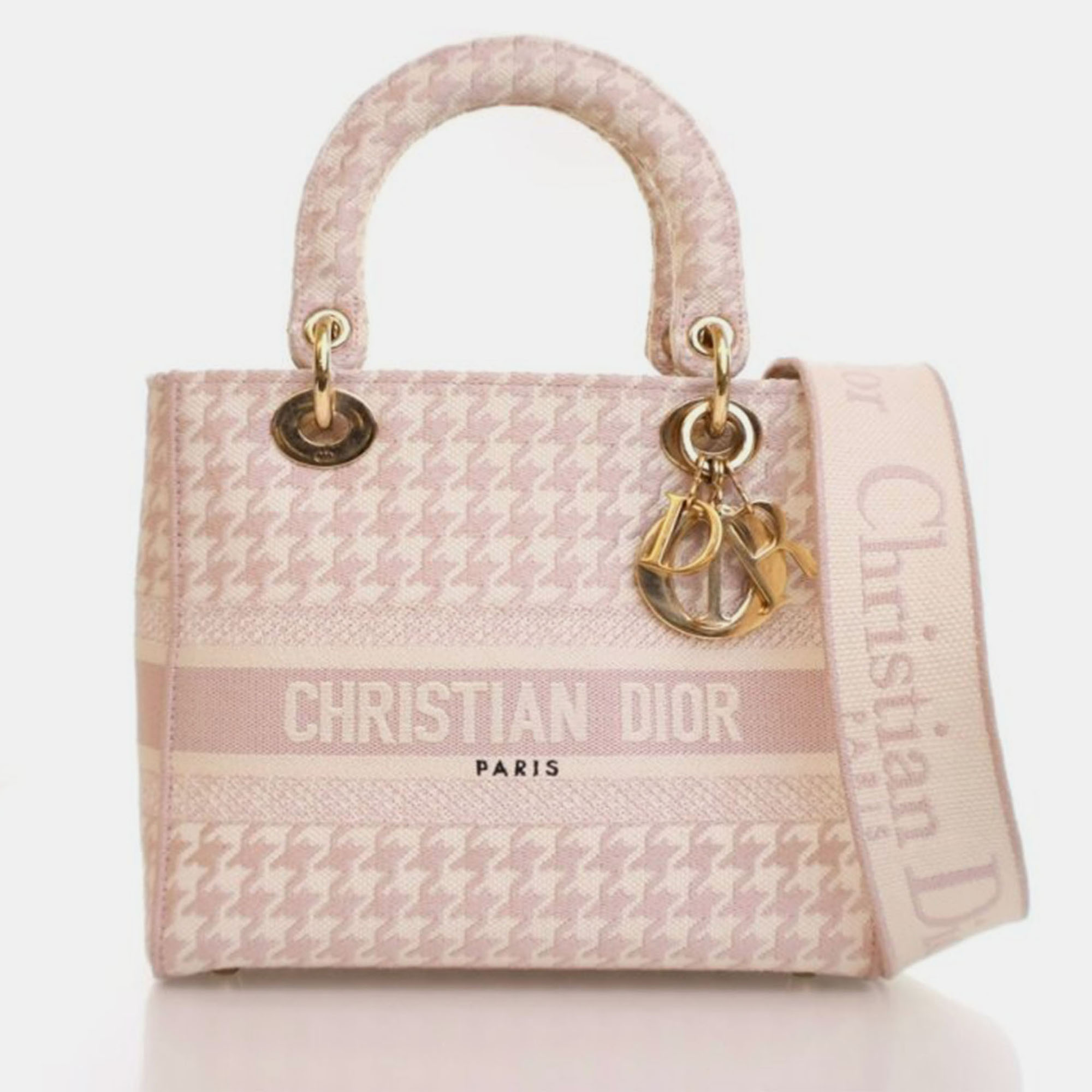 Pre-owned Dior Medium Canvas D-lite In White