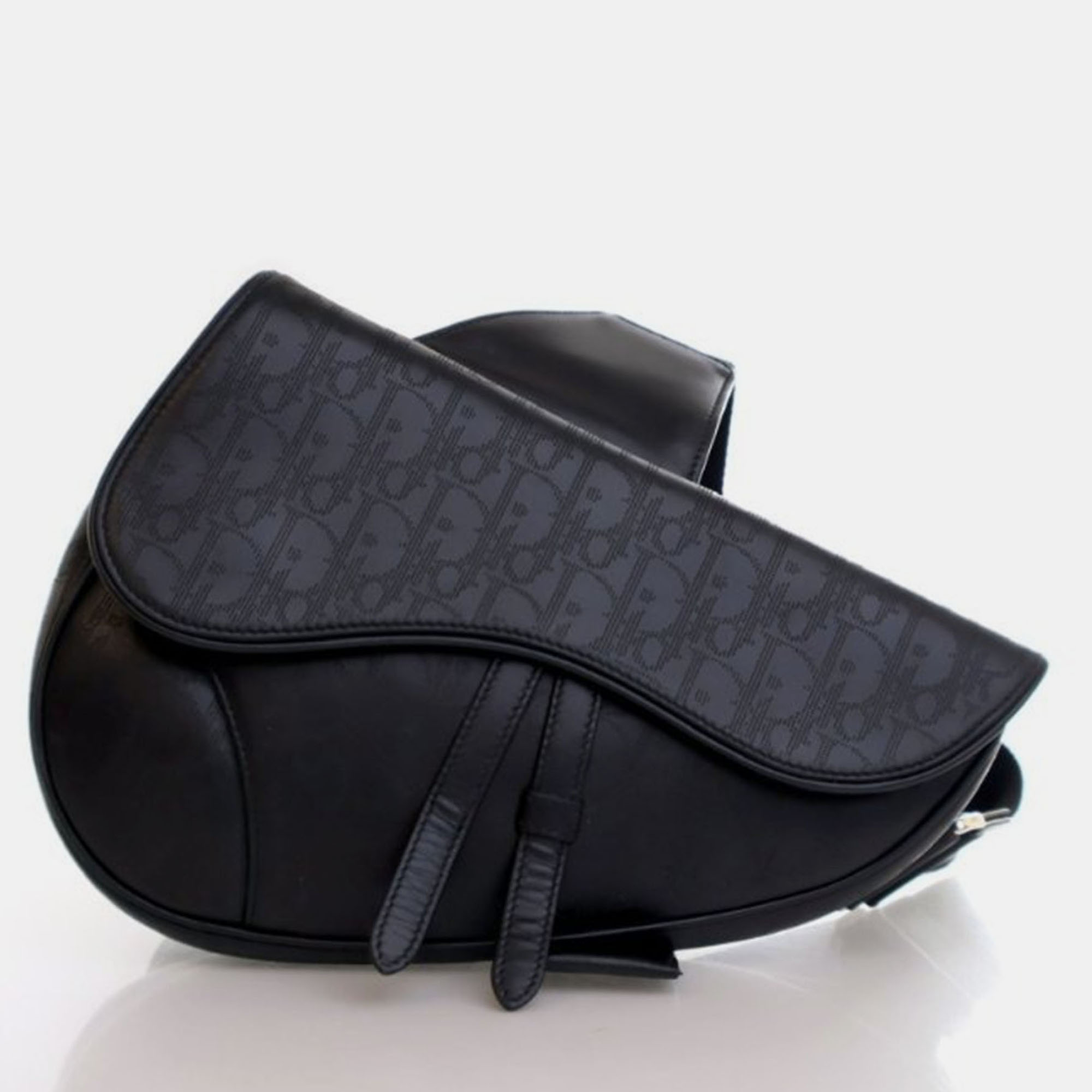 

Dior Oblique Galaxy Saddle Bag, Black