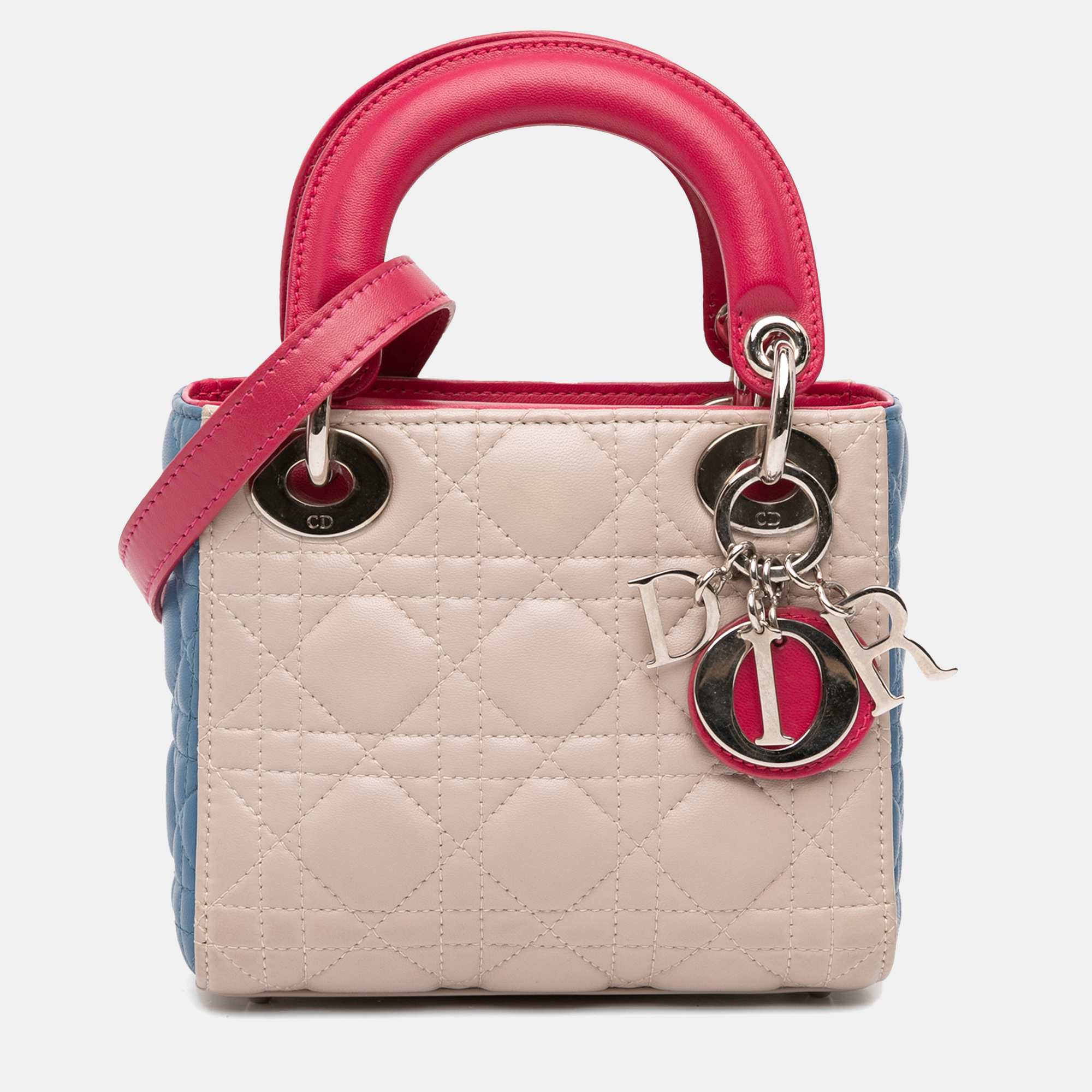 

Dior Multicolor Mini Tricolor Lambskin Cannage Lady Dior