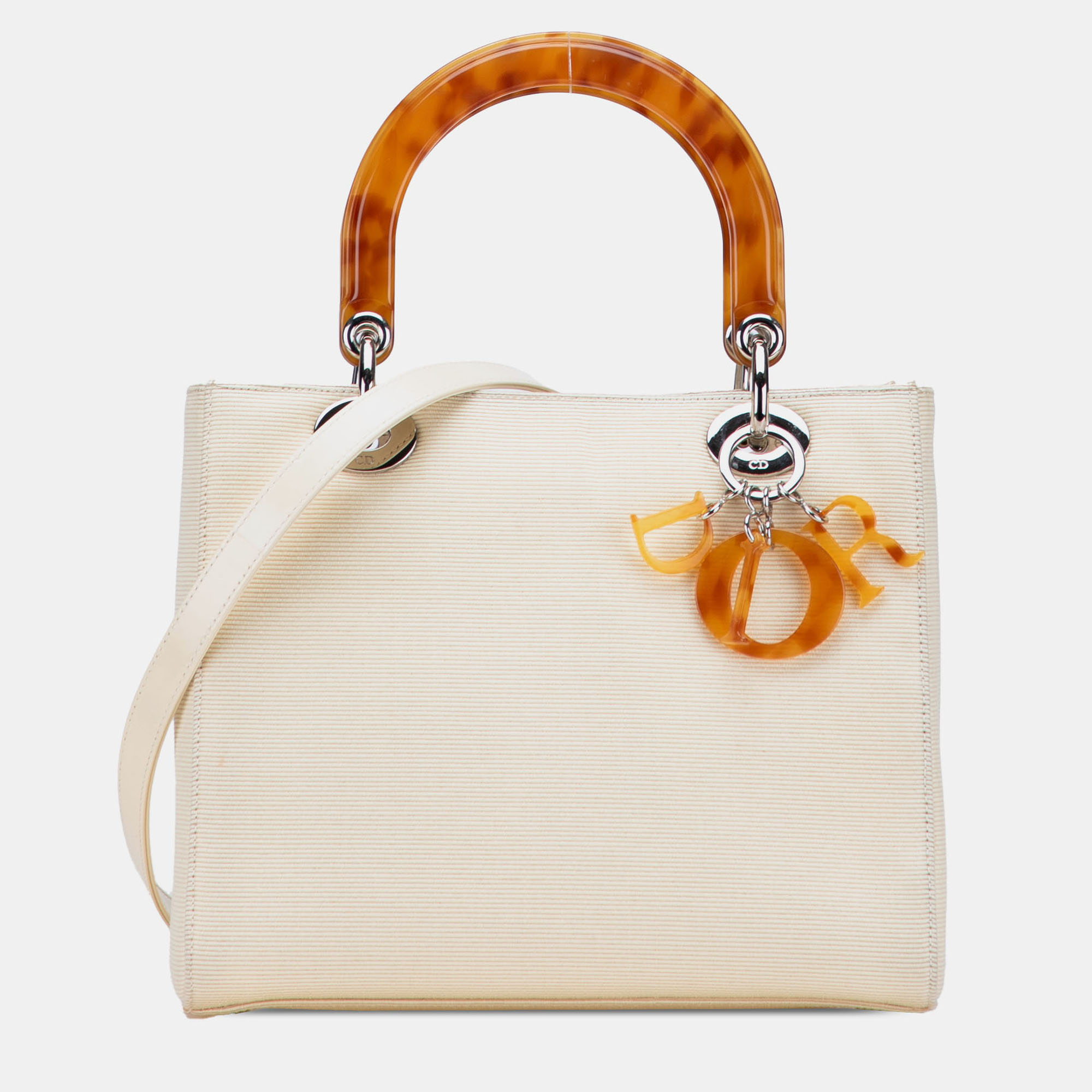 

Dior Cream Medium Canvas Lady Dior