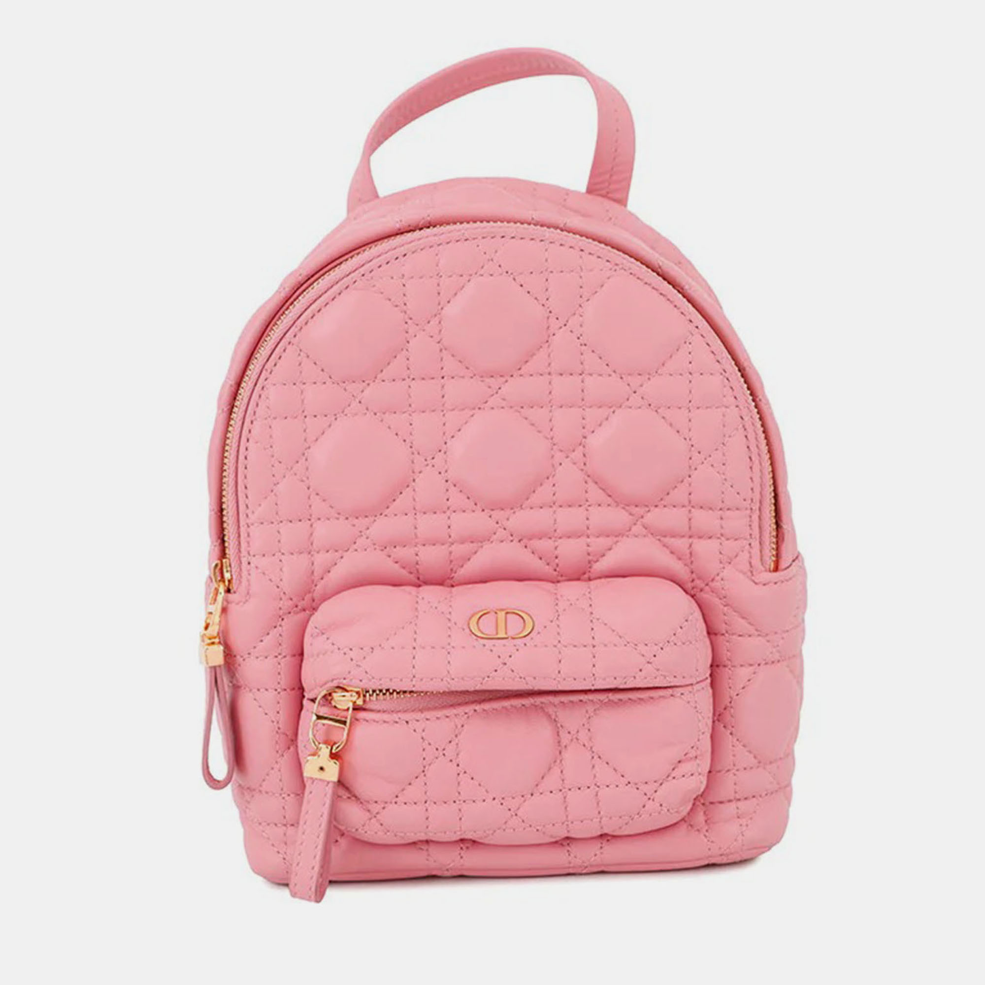 

Dior Cannage Backpack Pink Leather Size Mini