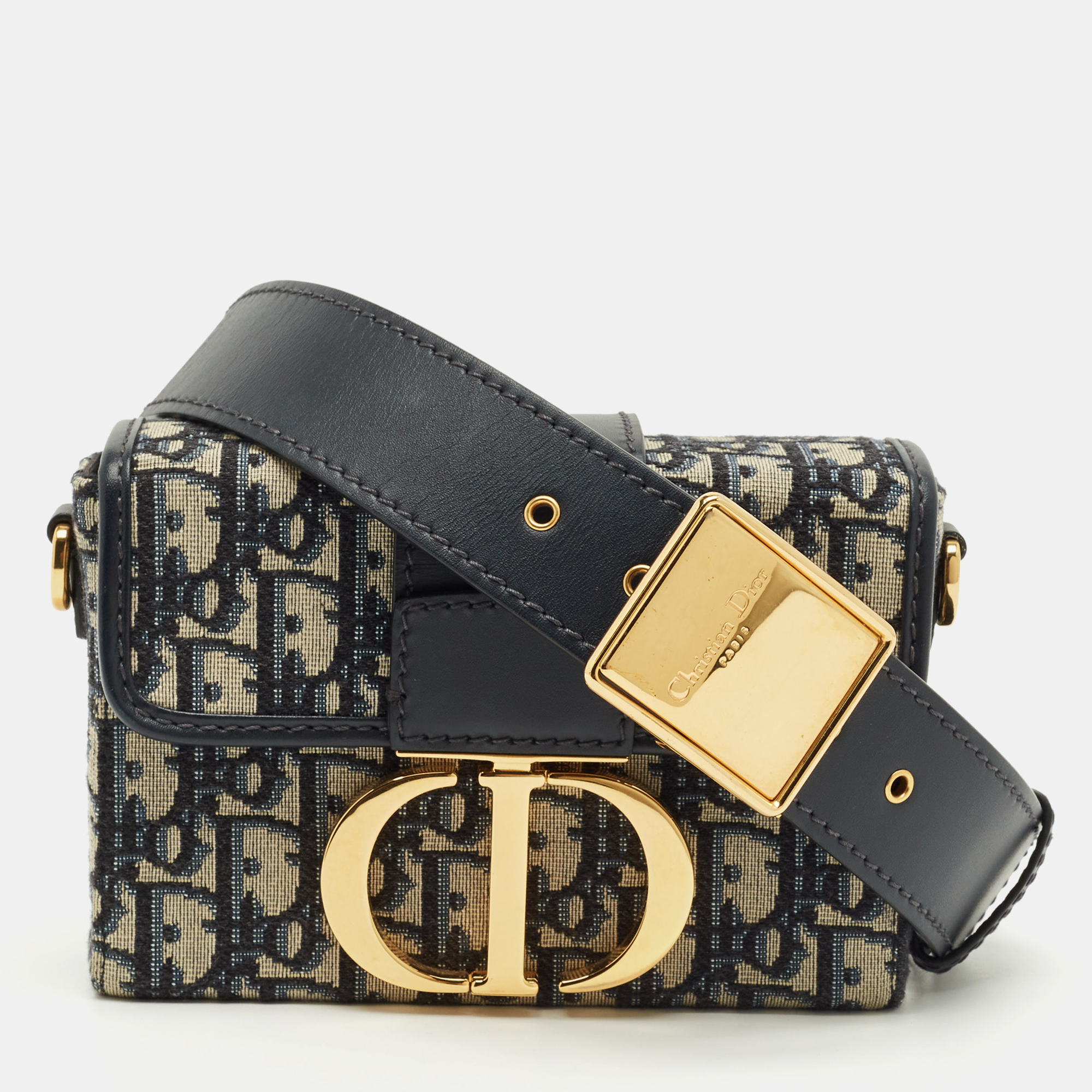

Dior Blue Oblique Canvas 30 Montaigne Box Bag