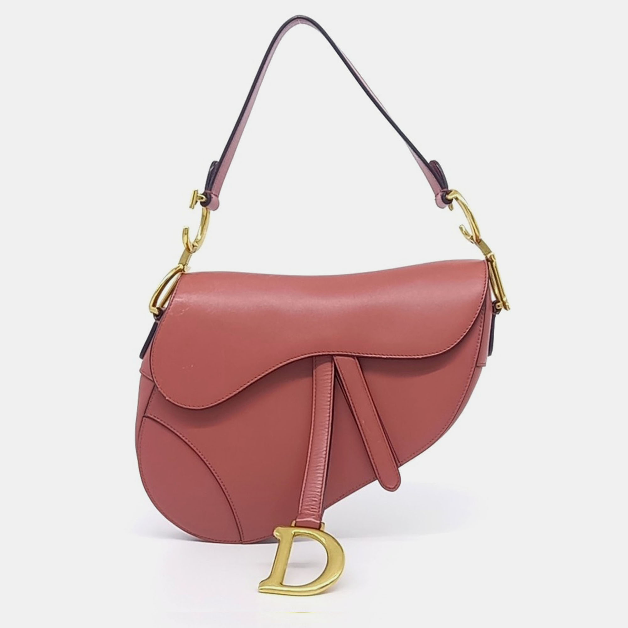 

Dior Pink Leather Saddle Bag